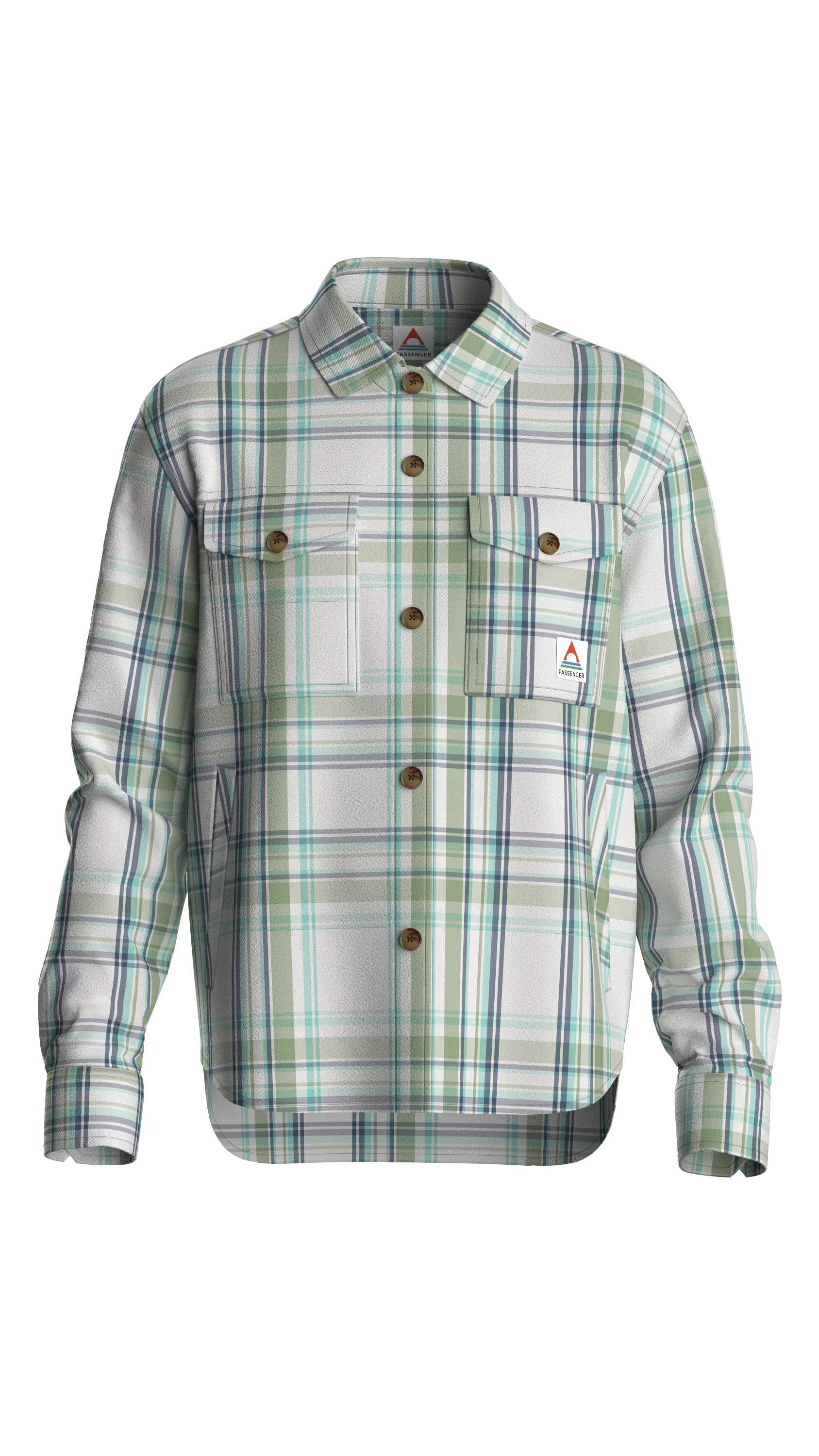 Stella LS Shirt - Vintage White/Stem Green Check - Image 12