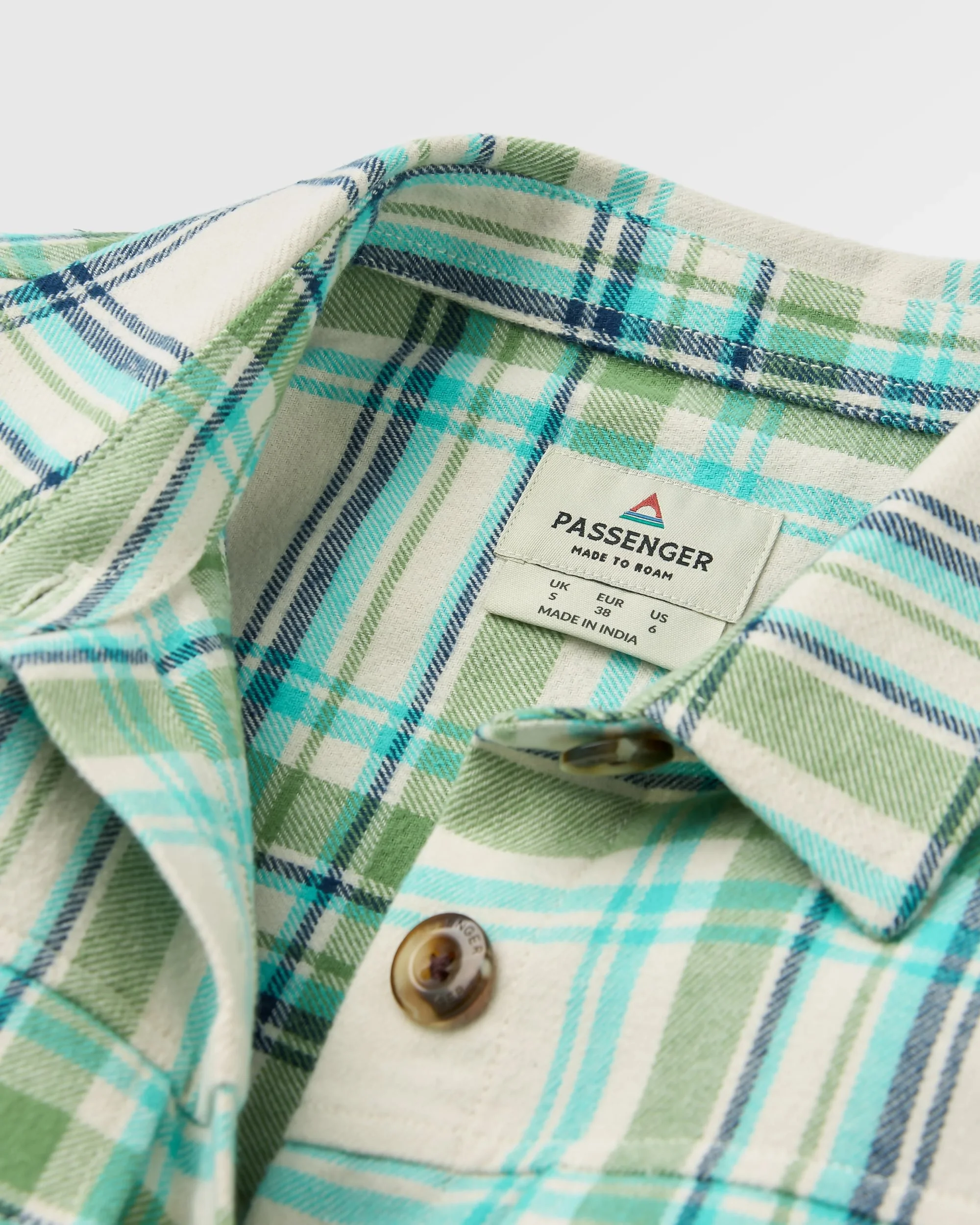 Stella LS Shirt - Vintage White/Stem Green Check - Image 7