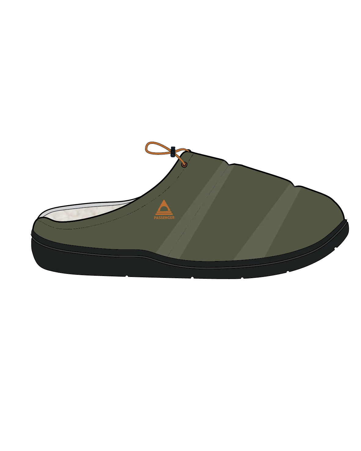 Step Out Men's Fleece Lined Slipper - Dusty Olive - Image 5