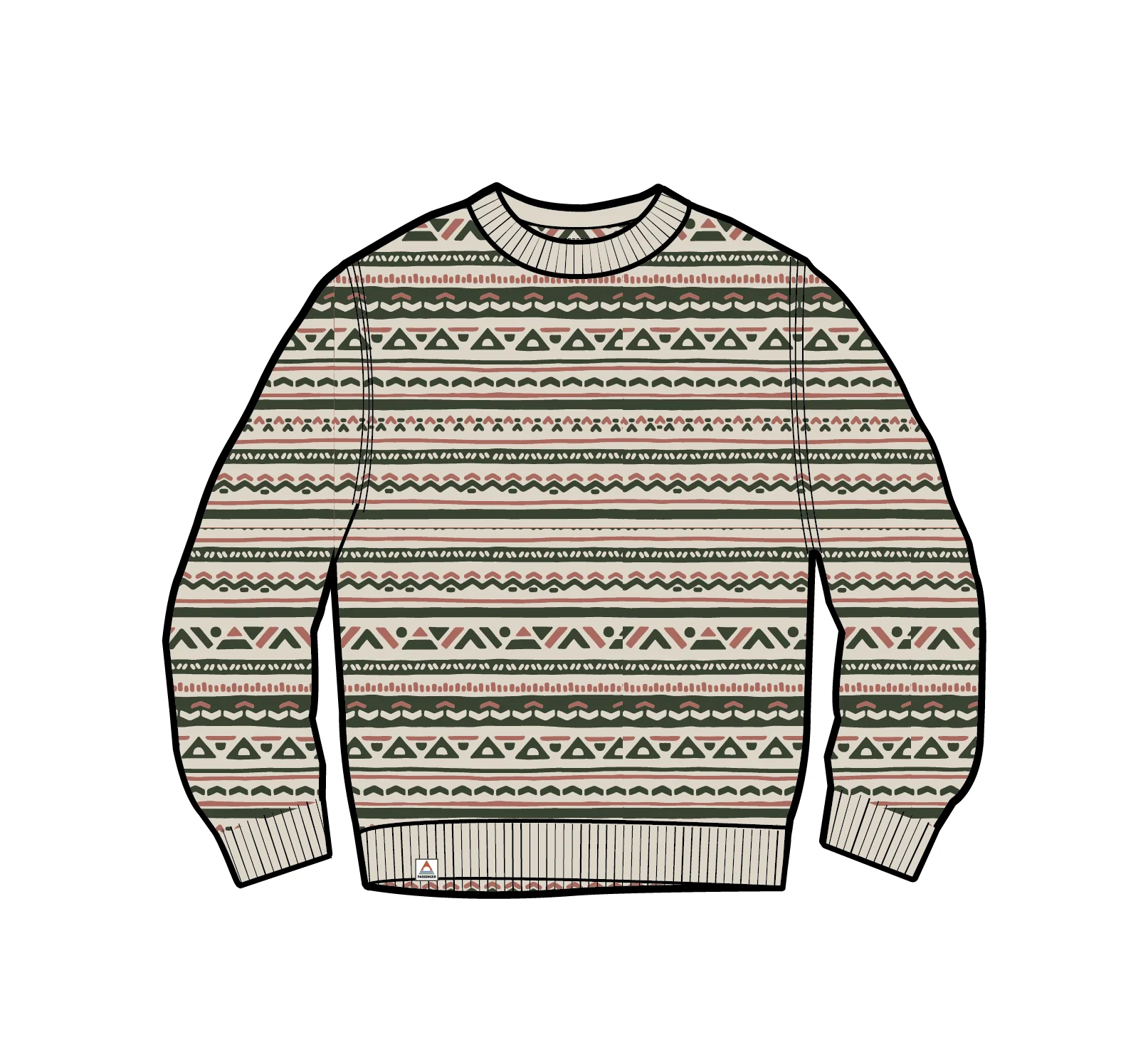Stoked Knitted Jumper - Oatmeal Multi - Image 8