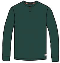 Stream Button Up Henley - Rain Forest - Image 6