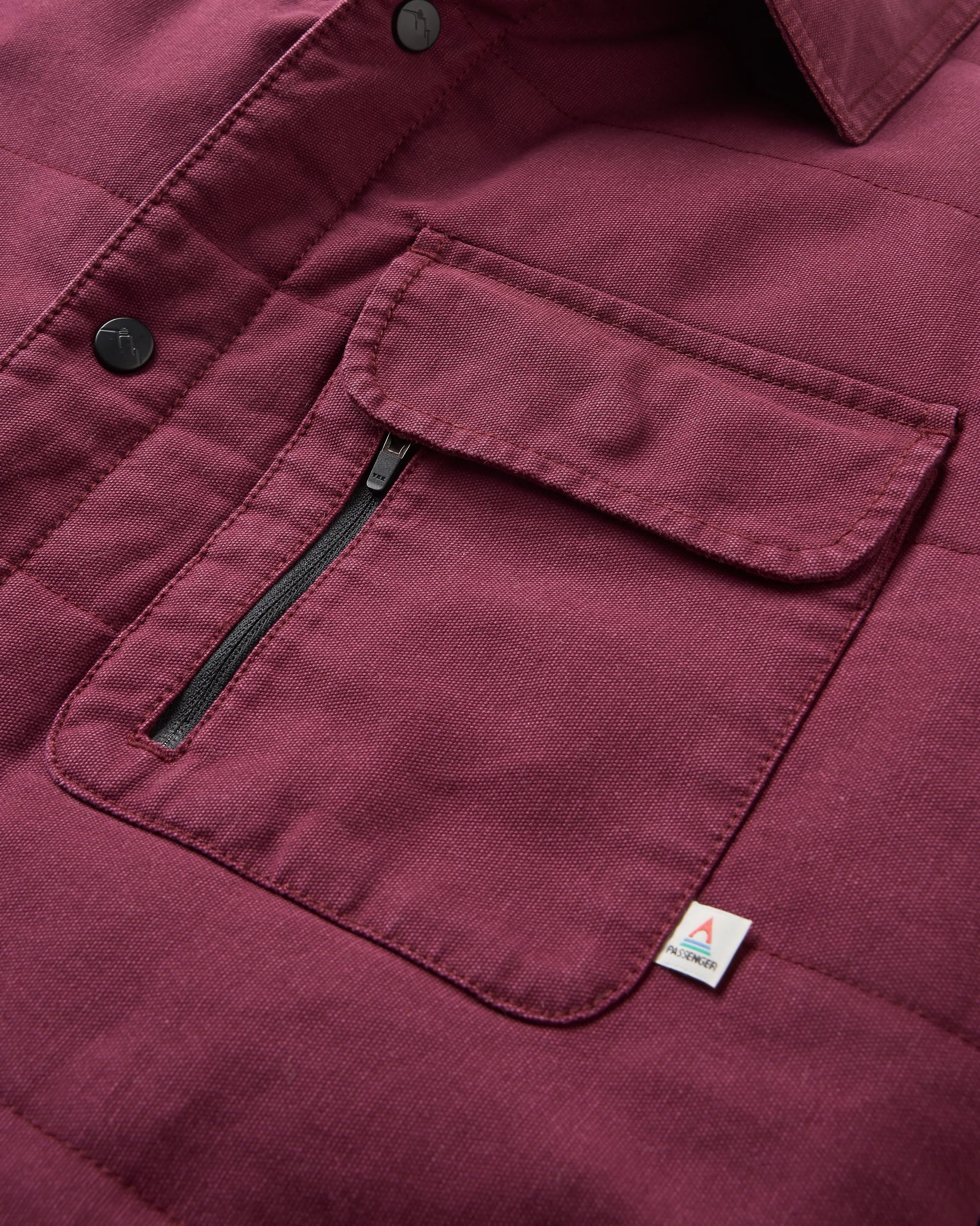 Taranaki Canvas Quilted Overshirt - Fig - Image 2