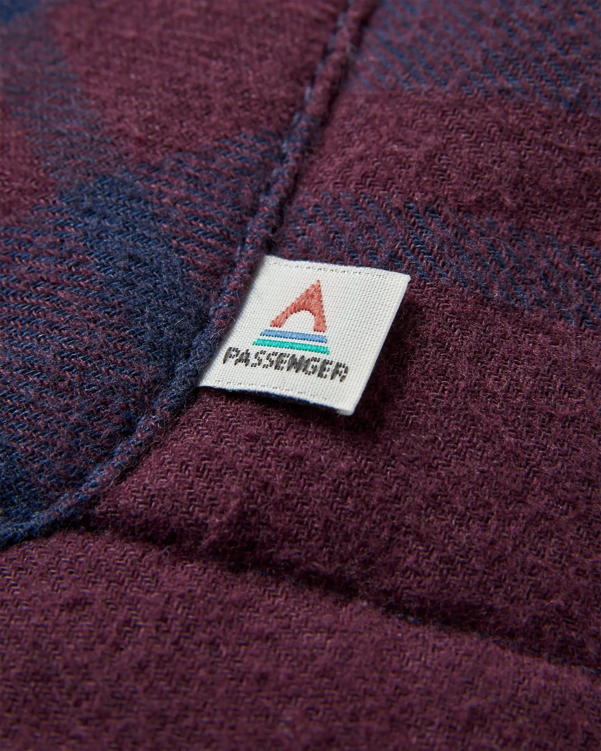 Taranaki Quilted Overshirt - Deep Plum/Deep Navy Check - Image 8