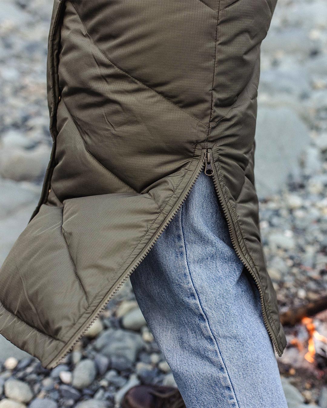 Tasman Long Insulated Jacket - Dusty Olive - Image 4