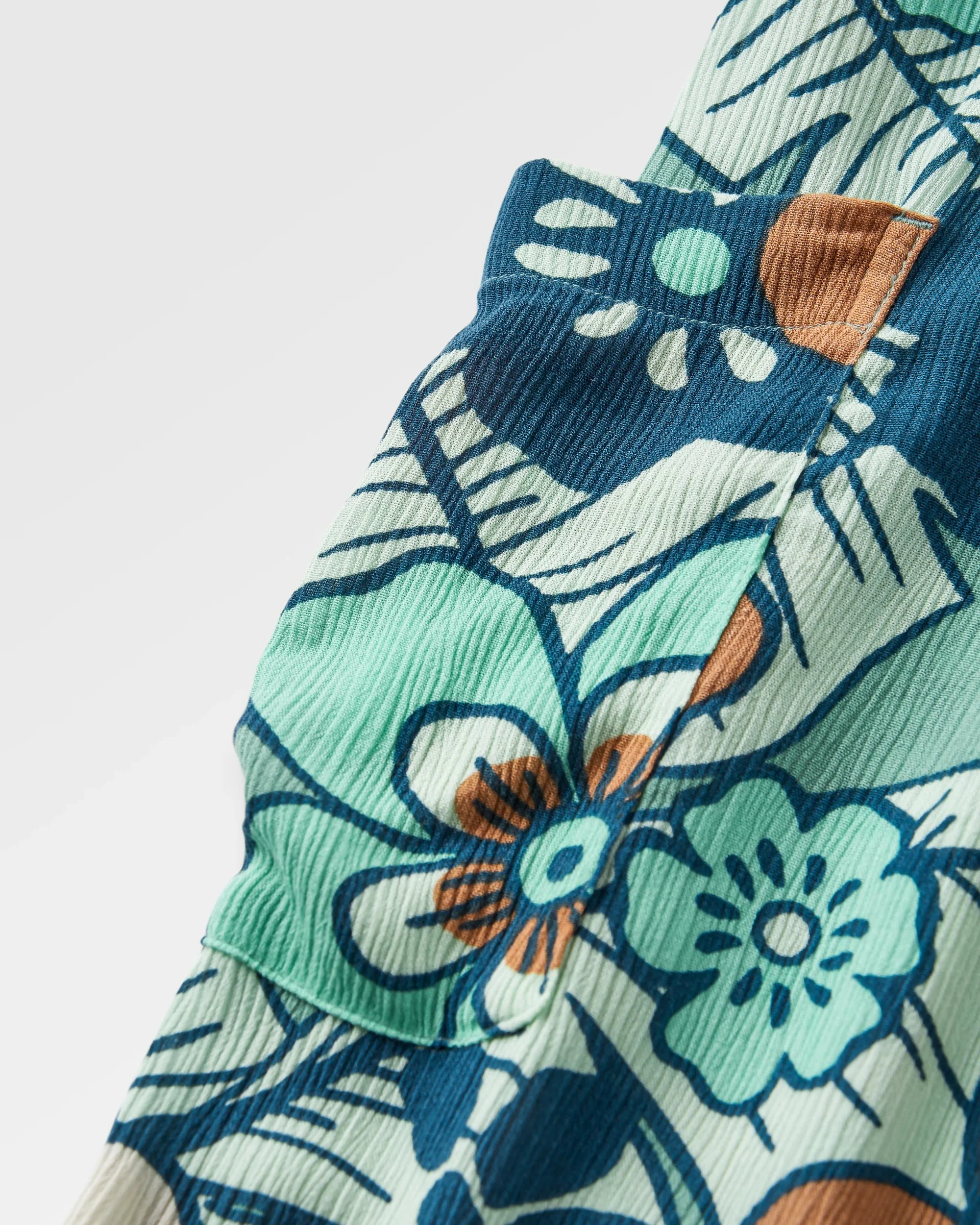 Thimbleberry Jumpsuit - Vintage Floral Aqua - Image 4