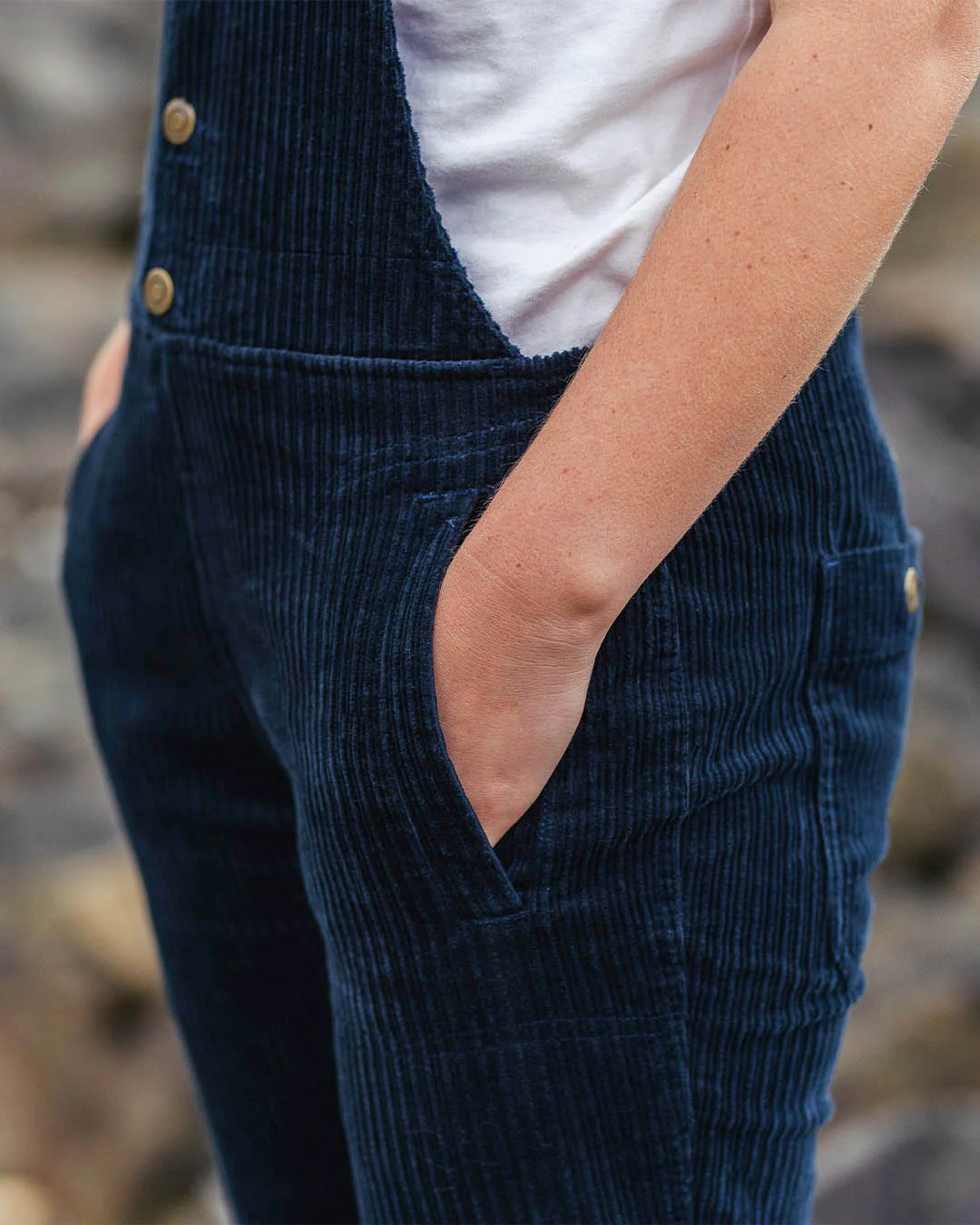 Tiaga Cord Dungarees - Deep Navy - Image 5