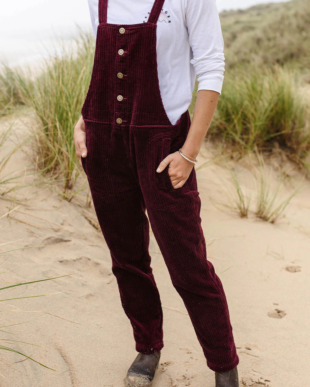 Tiaga Cord Dungarees - Windsor Wine - Image 13