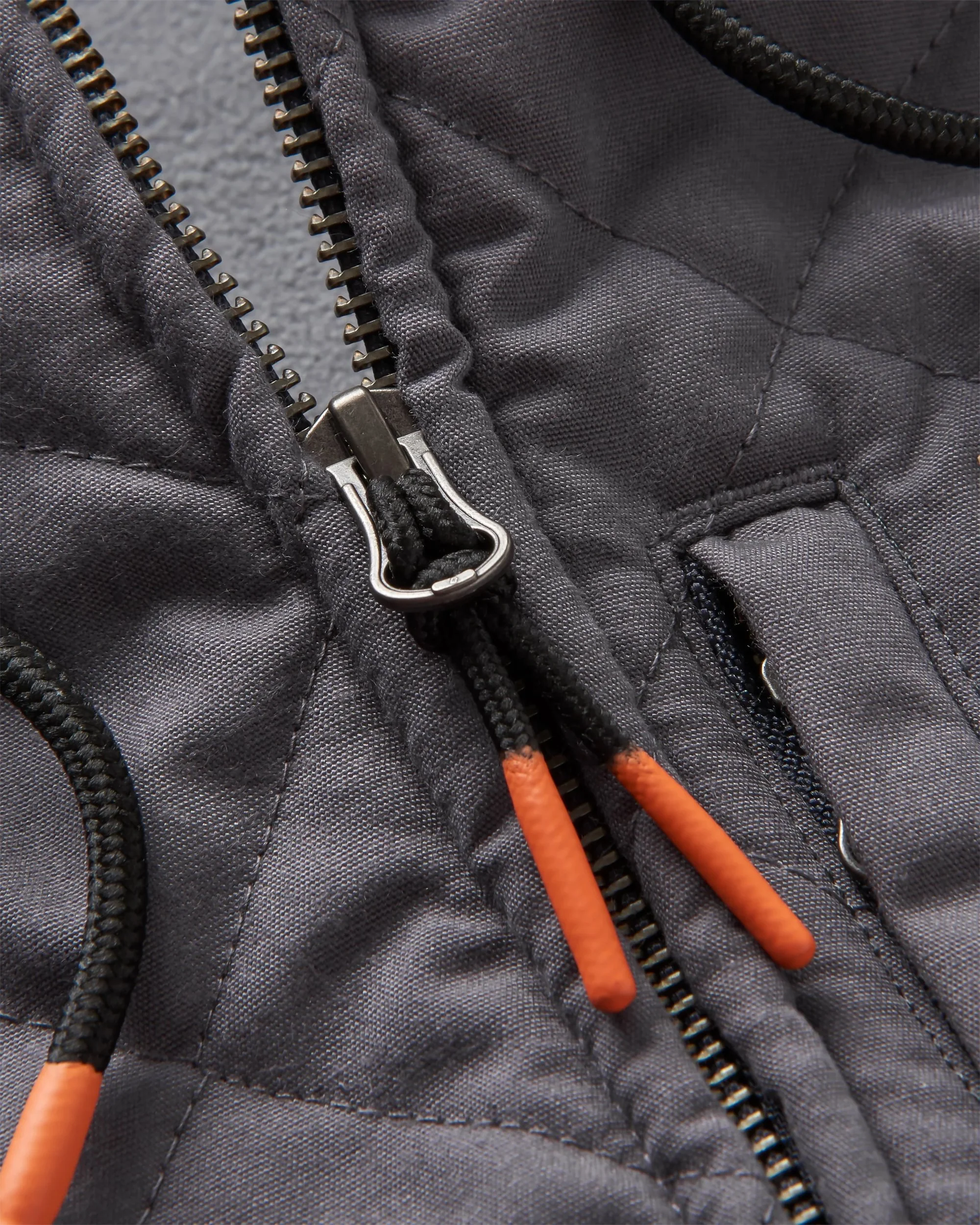 Tidal Full Zip Organic Cotton Hoodie - Charcoal Marl - Image 3