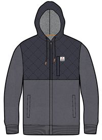 Tidal Full Zip Organic Cotton Hoodie - Charcoal Marl - Image 7