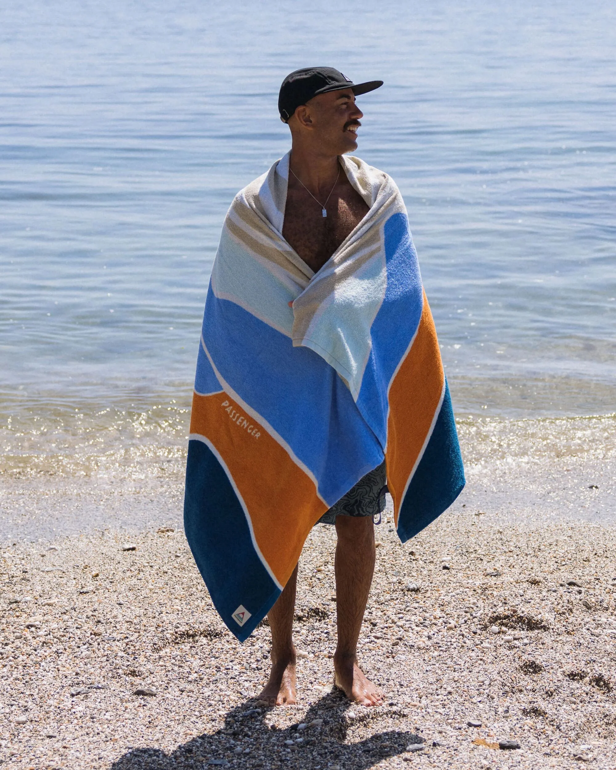 Tideline Organic Cotton Beach Towel - Cornflower - Image 3