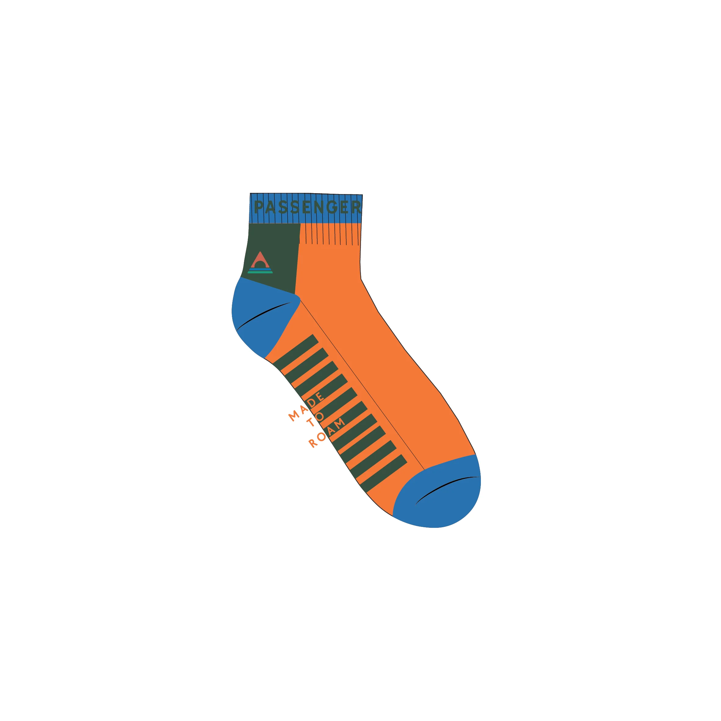 Tillamock Merino Active Quarter Sock - Bright Orange - Image 5