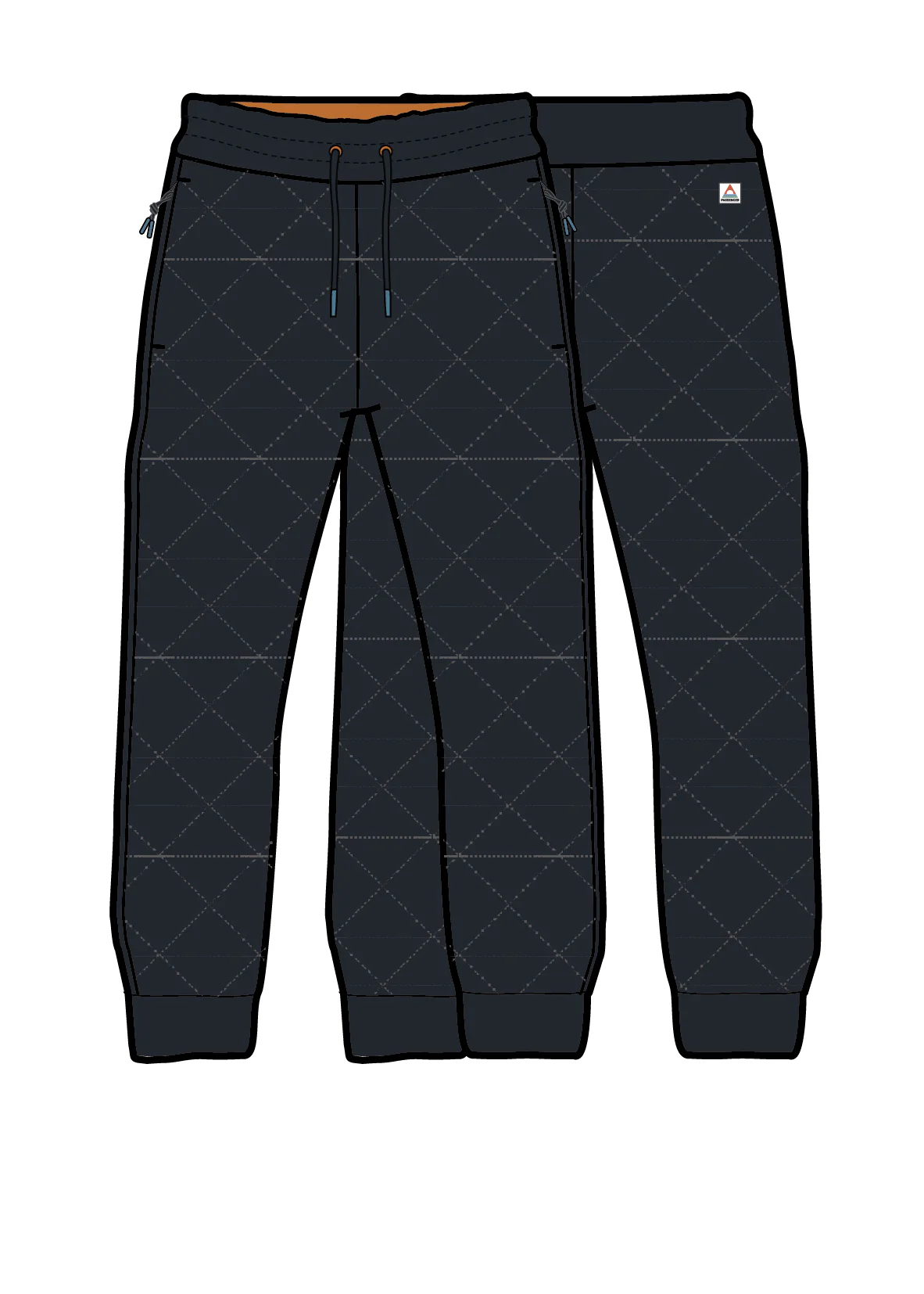 Timberline Quilted Jogger - Black - Image 7