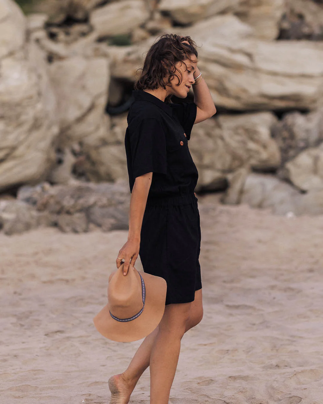 Topaz Short Boiler Suit - Black - Image 5
