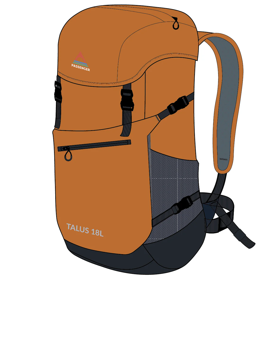 Trailscape 18L Backpack - Sunrise Orange - Image 16