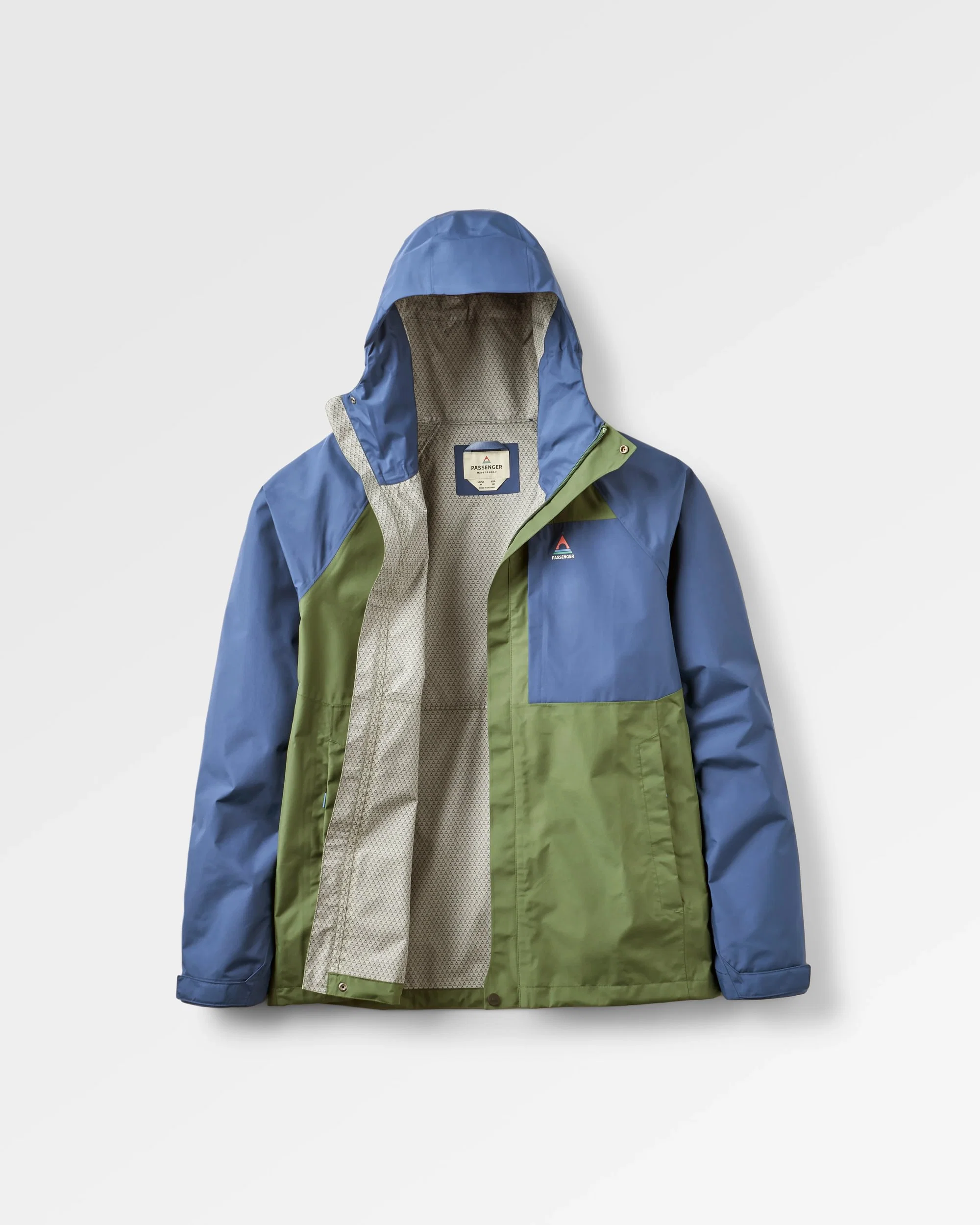 Trailscape Men's Waterproof Jacket - Dark Denim/Wild Green