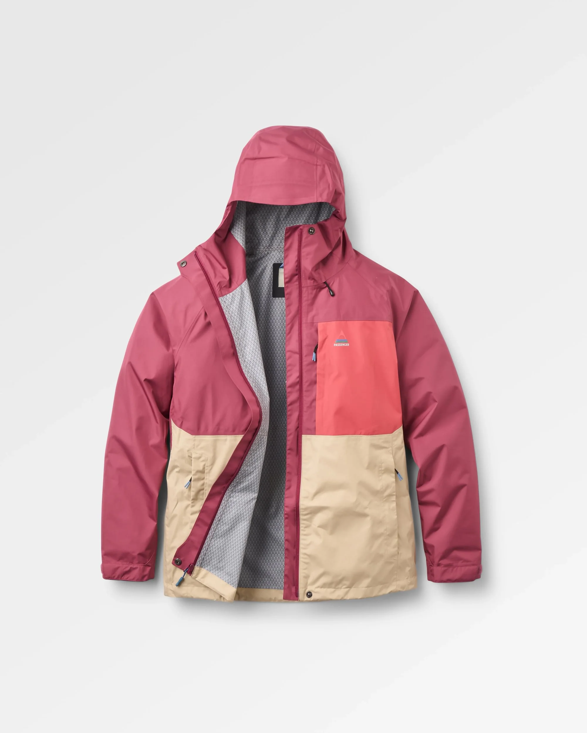 Trailscape Women's Waterproof Jacket - Maroon/Stone - Image 2