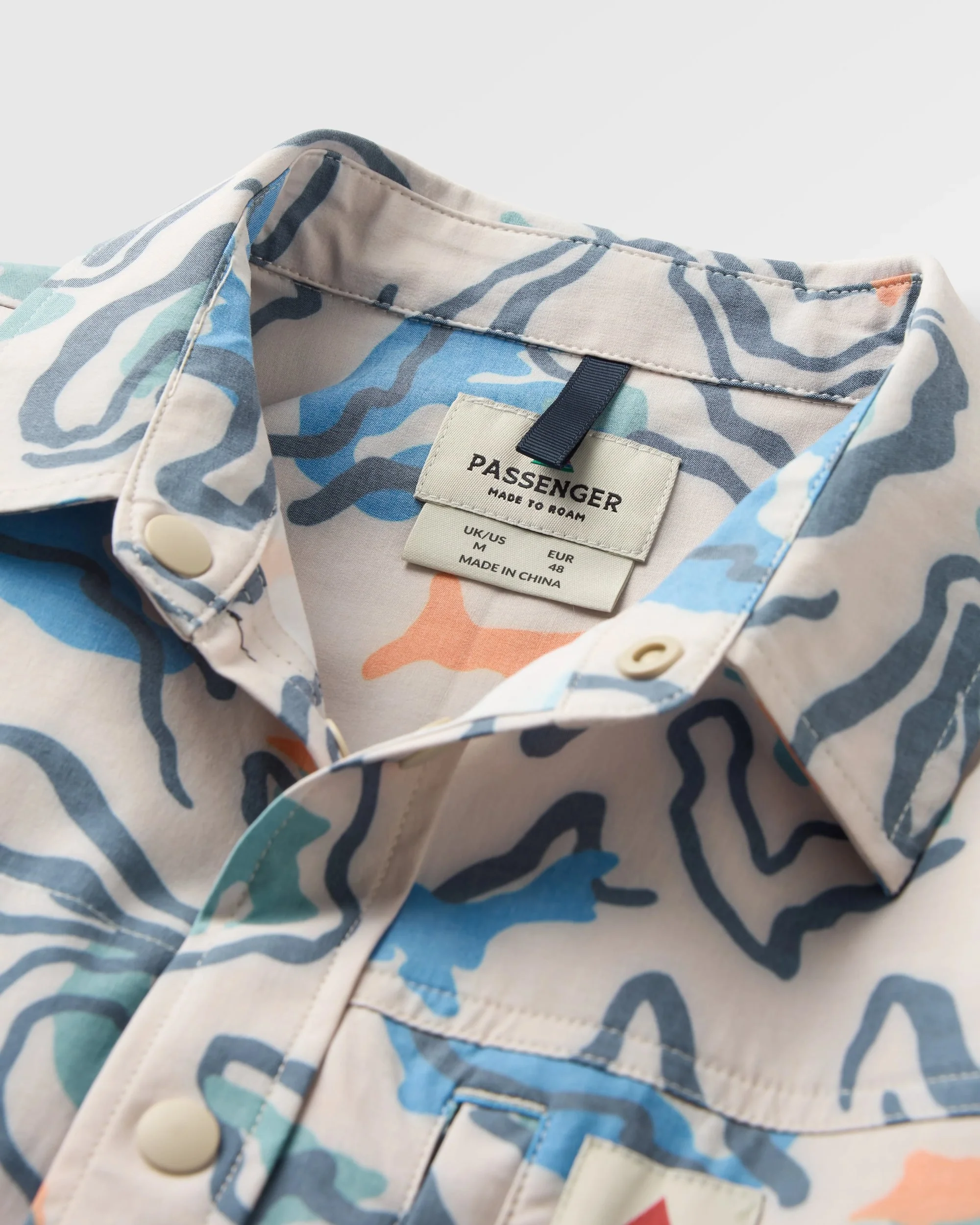 Traveller Short Sleeve Stretch Shirt - Abstract Strata Multi - Image 7