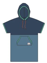 Tulum Towel Poncho - Moonlight Blue/Dark Denim - Image 5