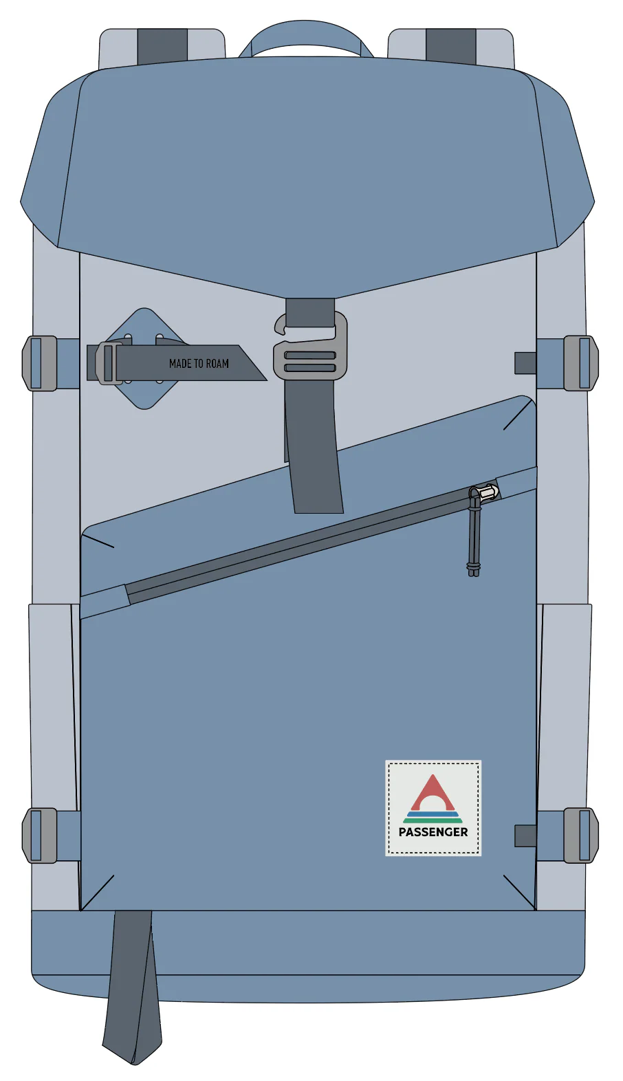 Vantage 24L Backpack - Faded Denim/ Grey Blue - Image 11