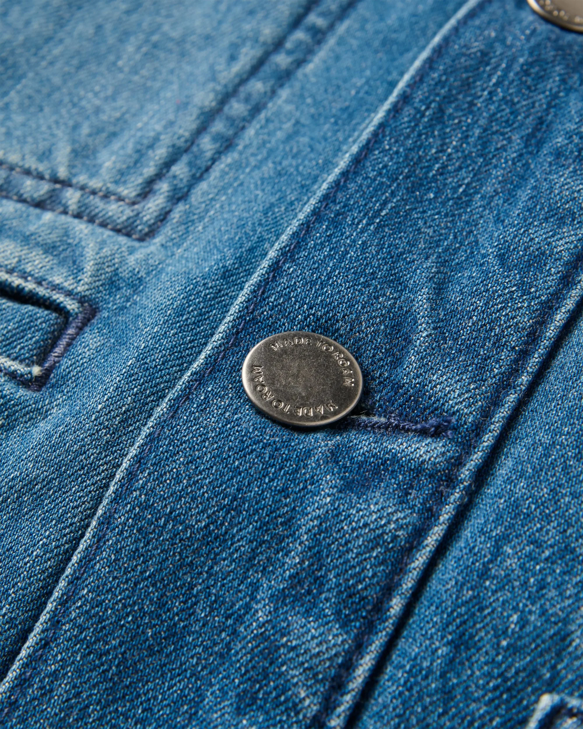 Vantage Lined Denim Jacket - Mid Wash Denim - Image 7