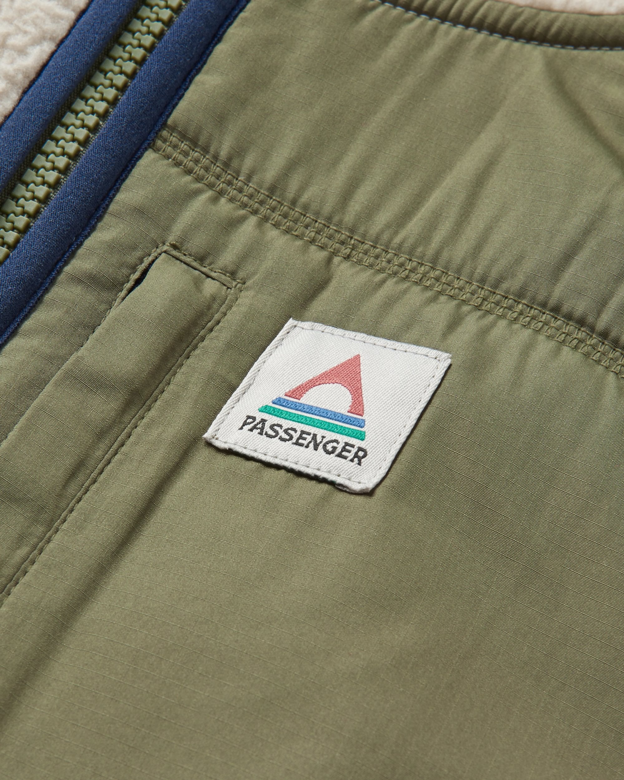 Ventura 1/2 Zip Sherpa Fleece - Oatmeal/Khaki - Image 8