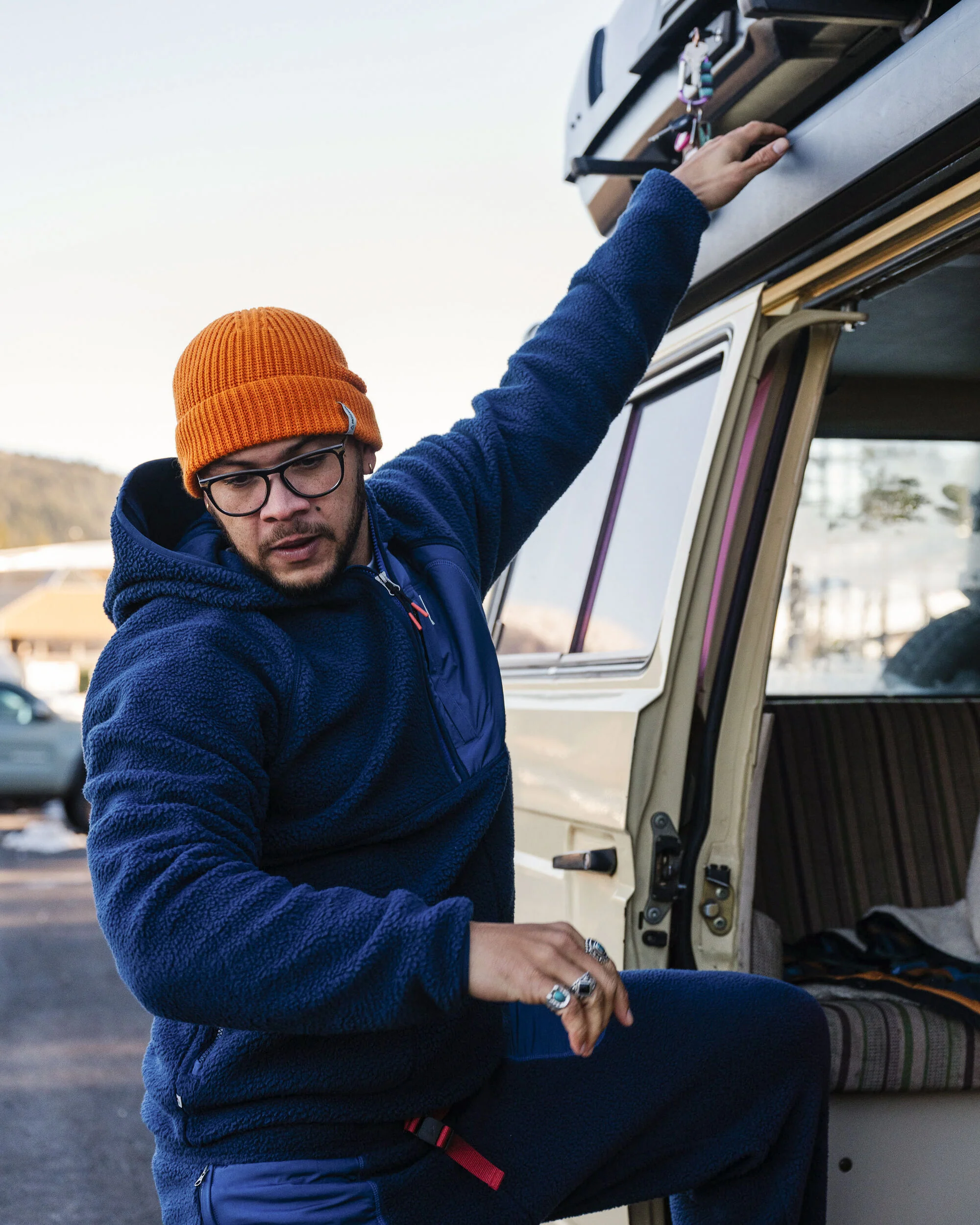 Ventura 1/2 Zip Sherpa Fleece - Rich Navy - Image 2