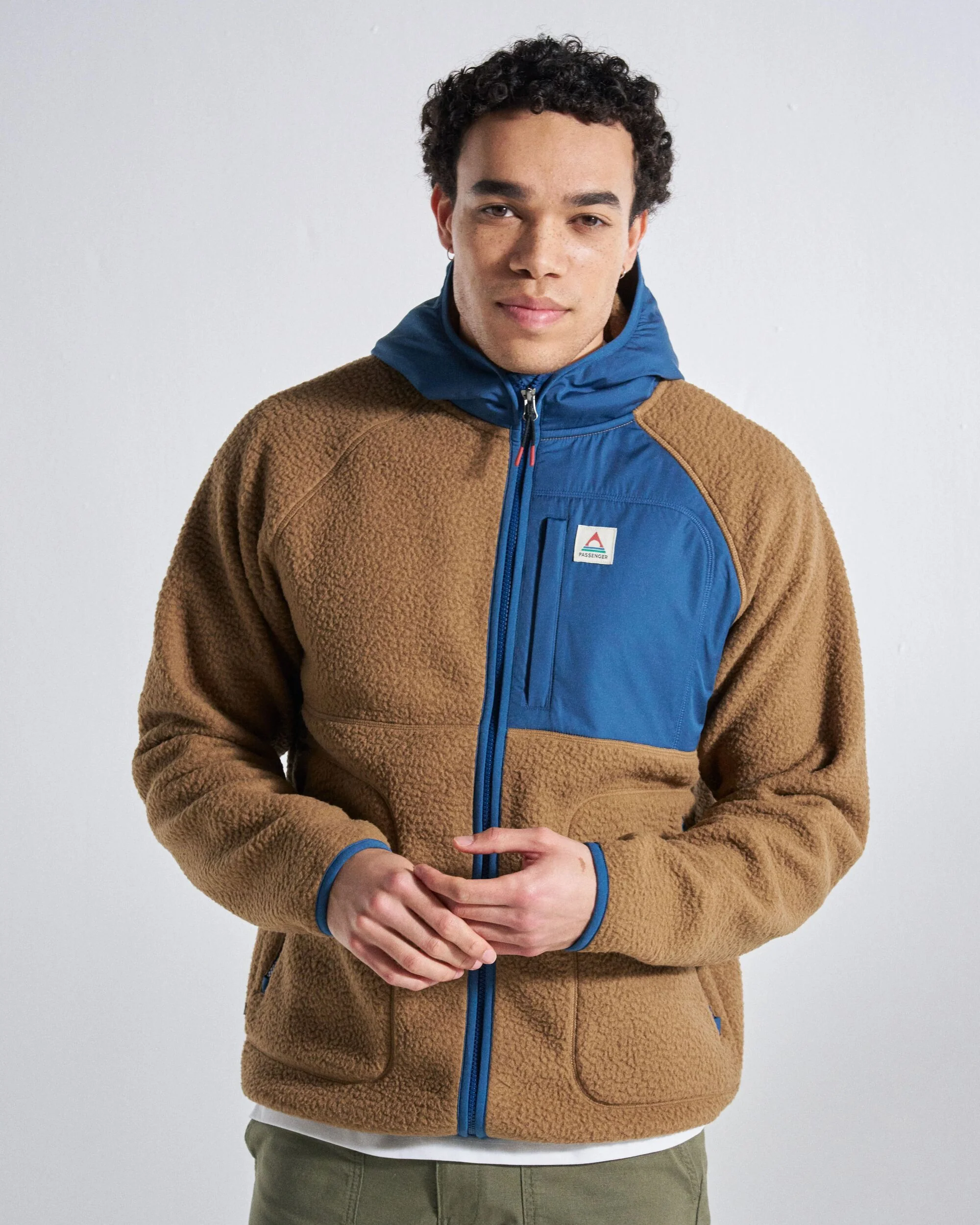 Ventura Full Zip Sherpa Fleece - Caramel Brown - Image 6