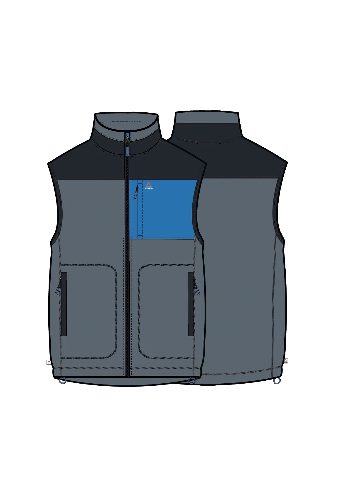 Venturescape Men's Fleece Vest - Storm Grey/Black - Image 7