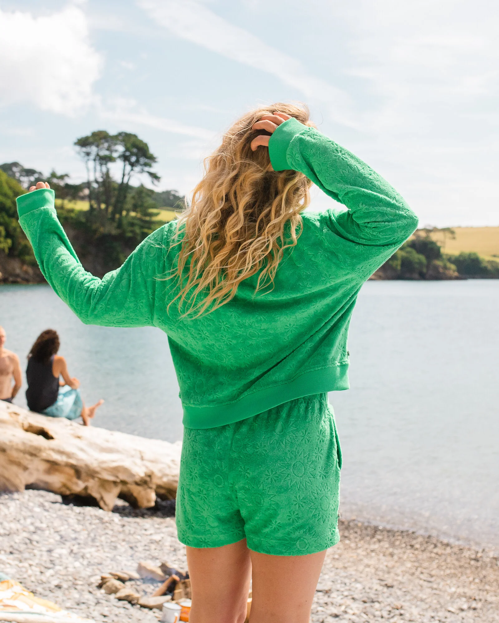 Vibes Textured LS Top - Green Spruce - Image 3