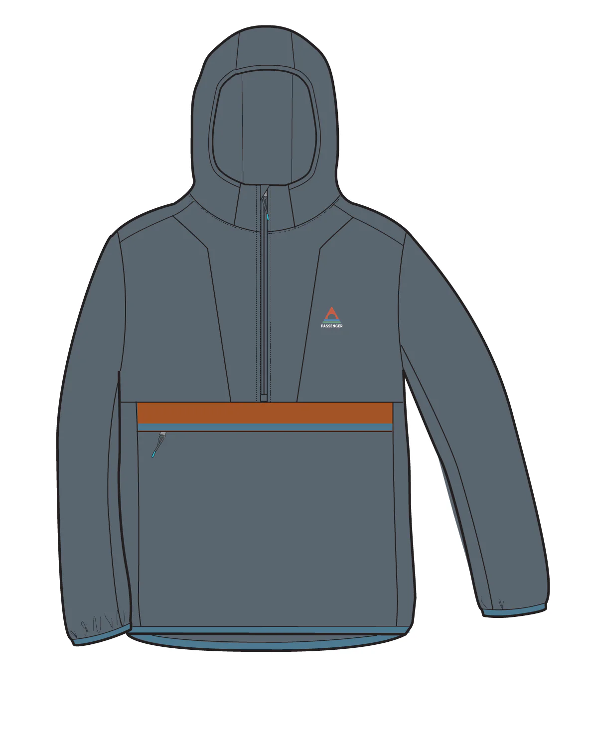 Viento Windshell Anorak - Charcoal - Image 8