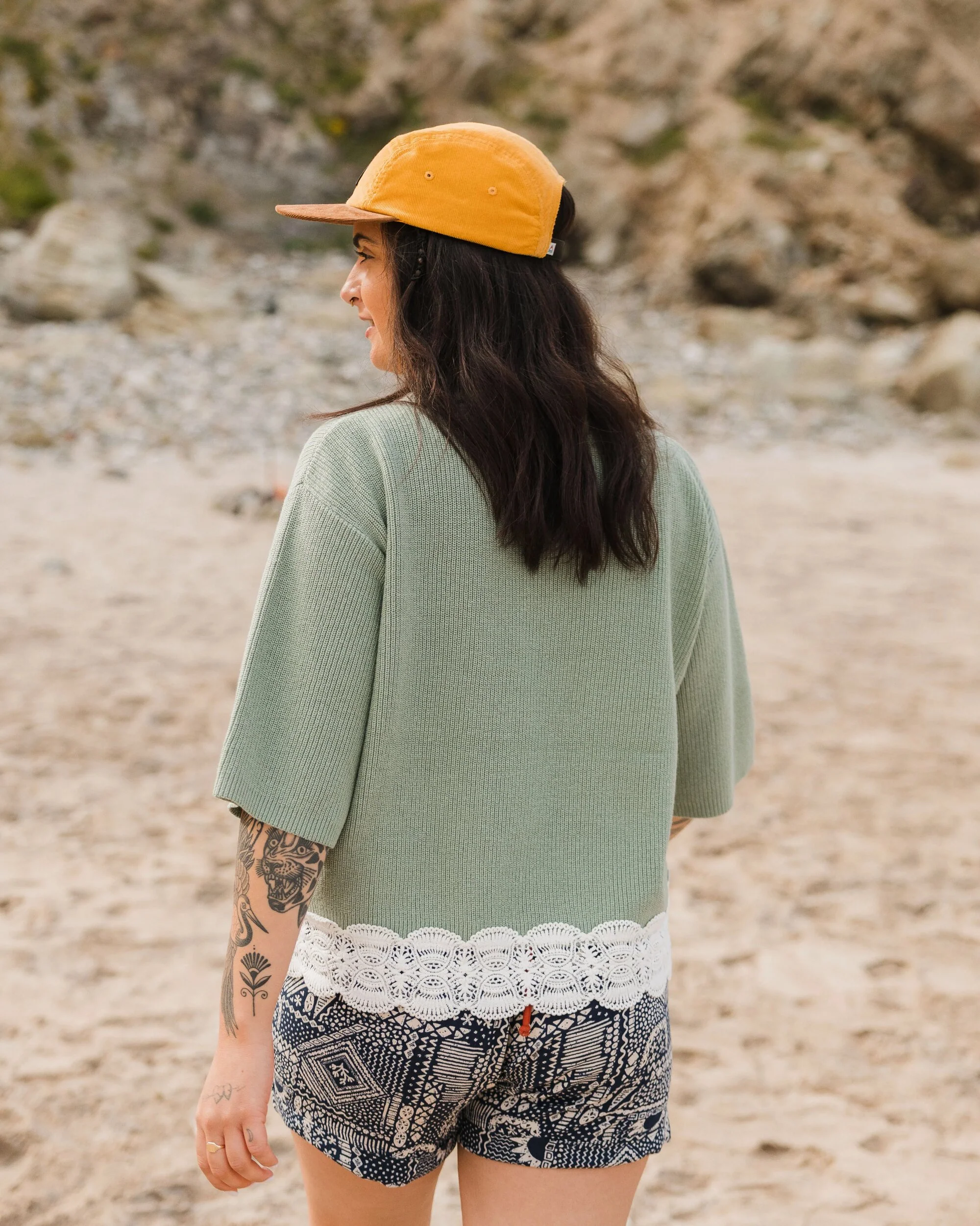 Vintage Organic Knitted Jumper - Pistachio - Image 5