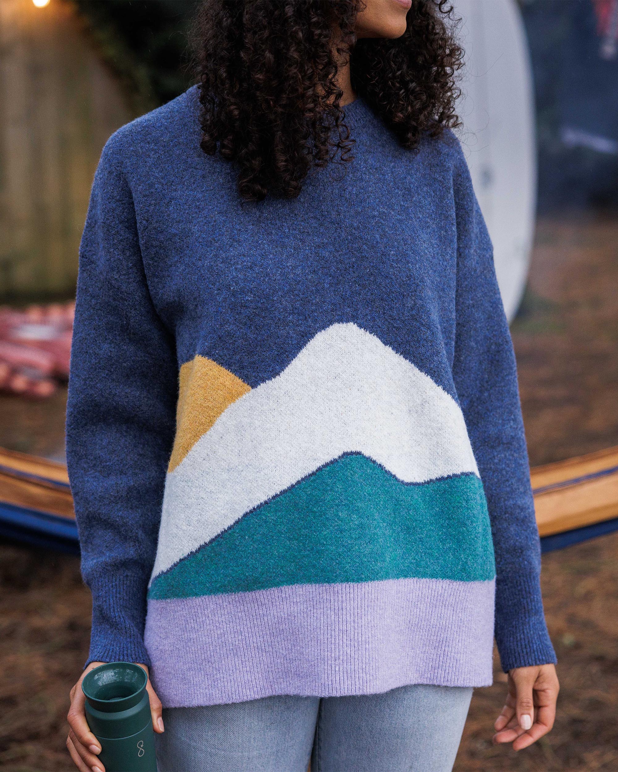 Vista Knitted Jumper - Dark Denim - Image 2