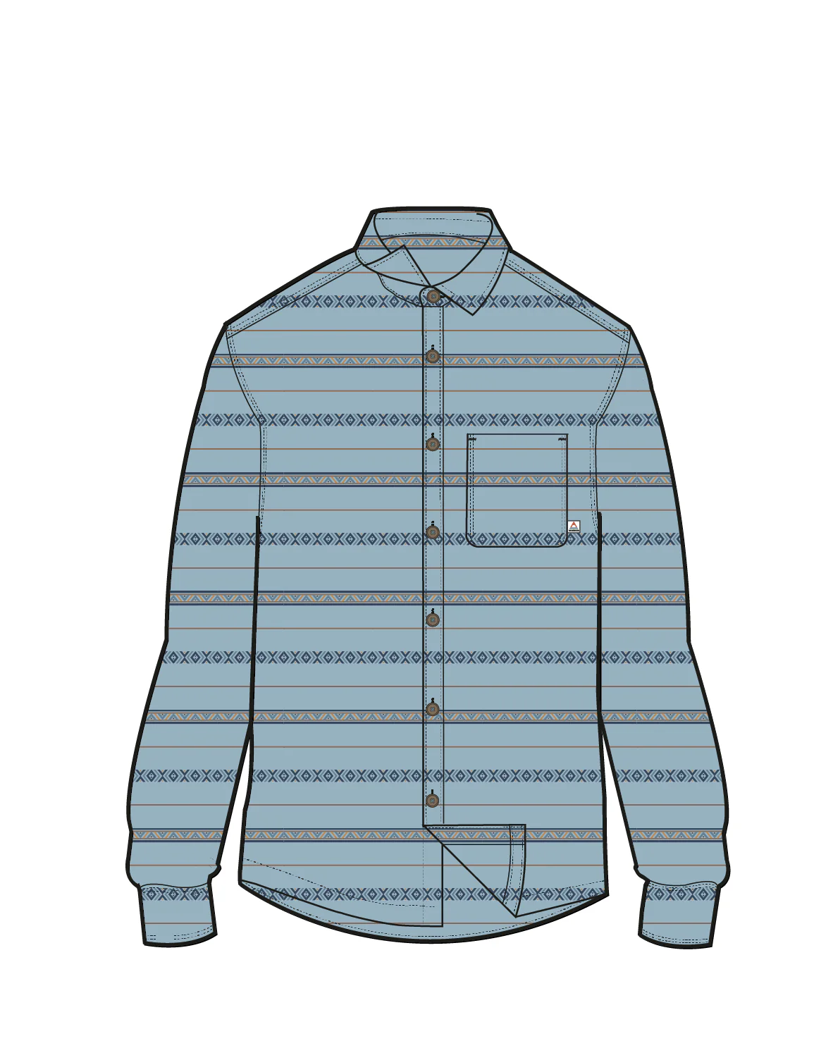 Voyage Jacquard Shirt - Ice Blue Jacquard - Image 8