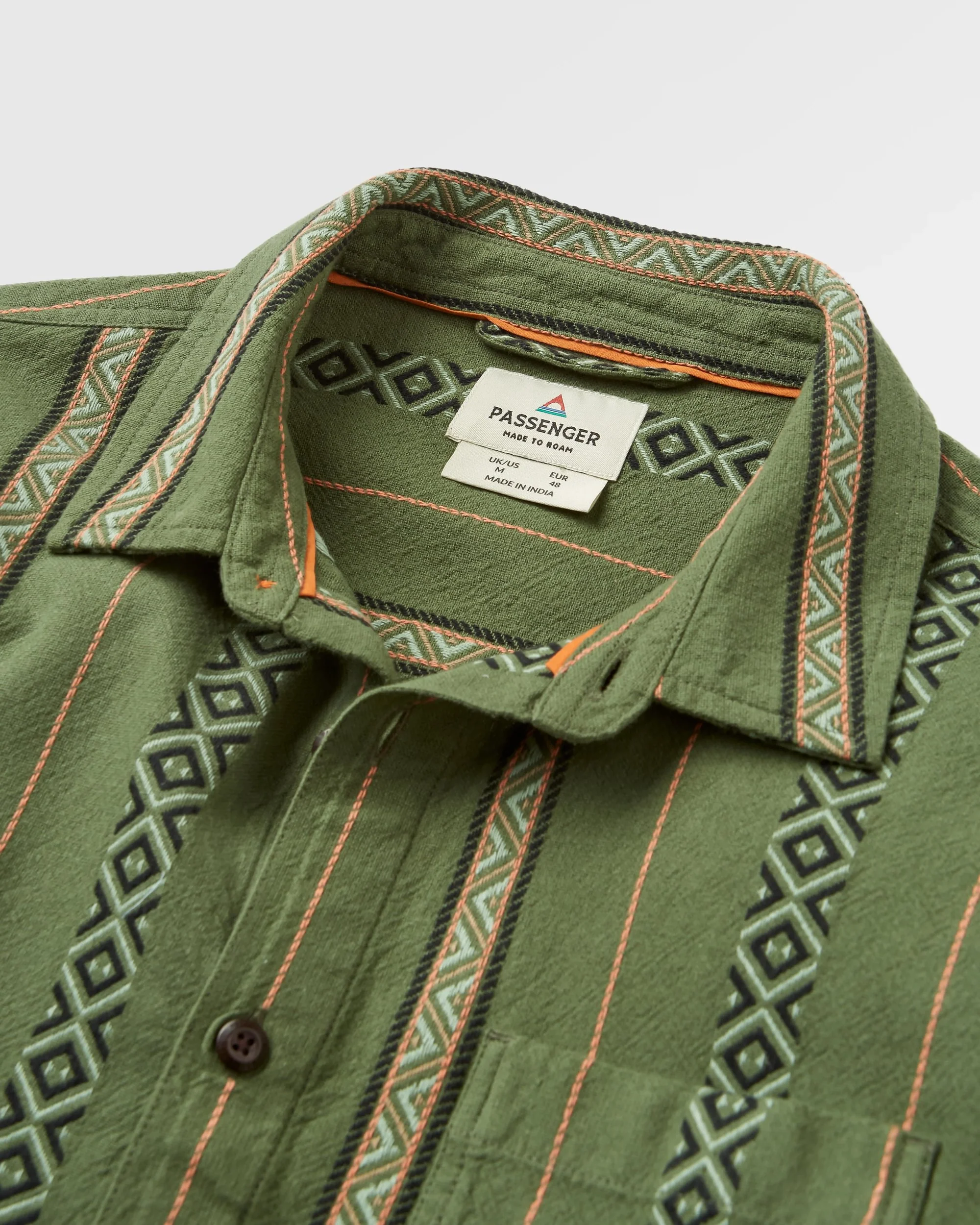 Voyage Jacquard Shirt - Wild Green Stripe - Image 5