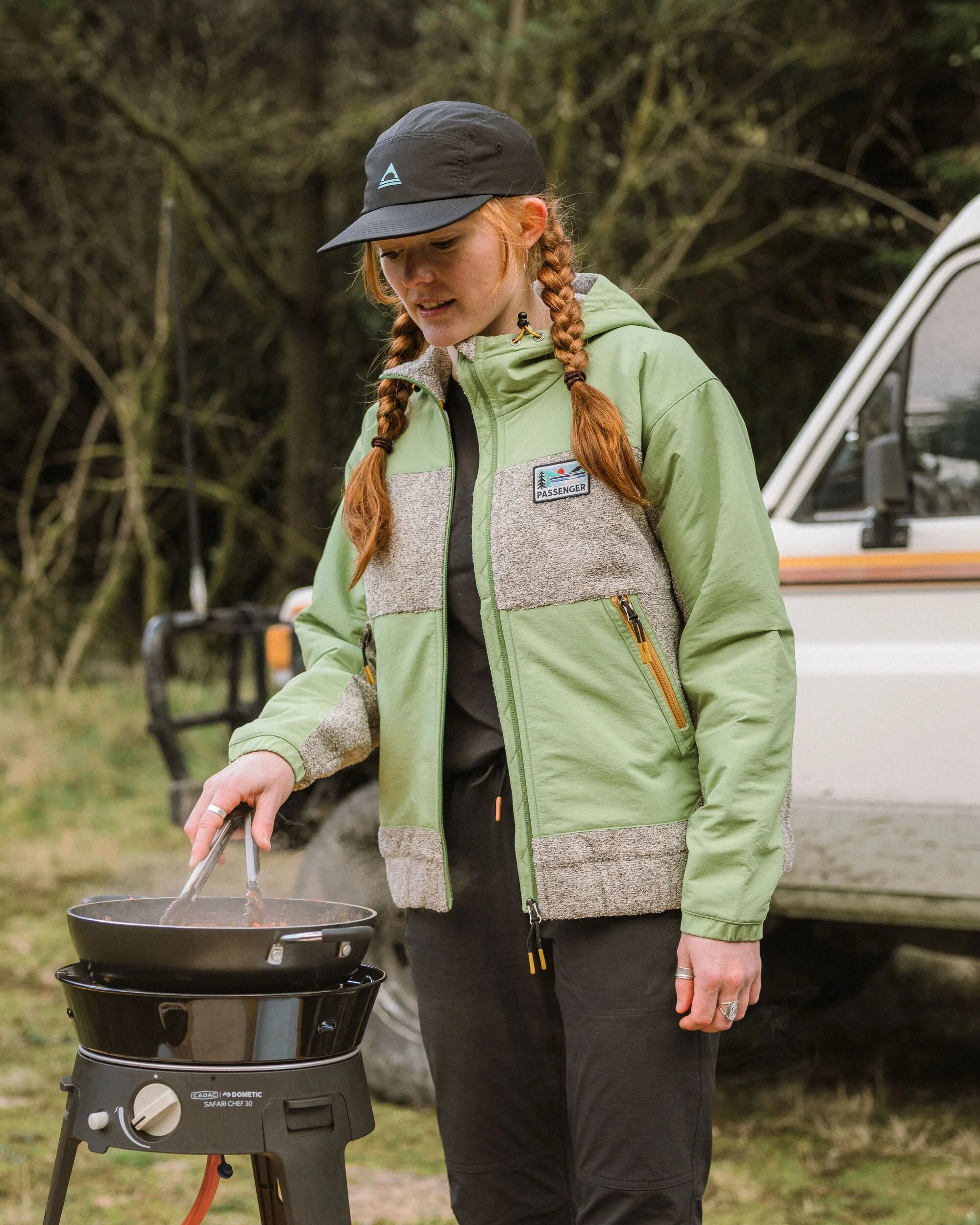 Warming Full Zip Windproof Fleece - Stem Green/Oat - Image 3