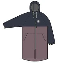 Waves Sherpa Lined Changing Robe - Grape / Charcoal - Image 11