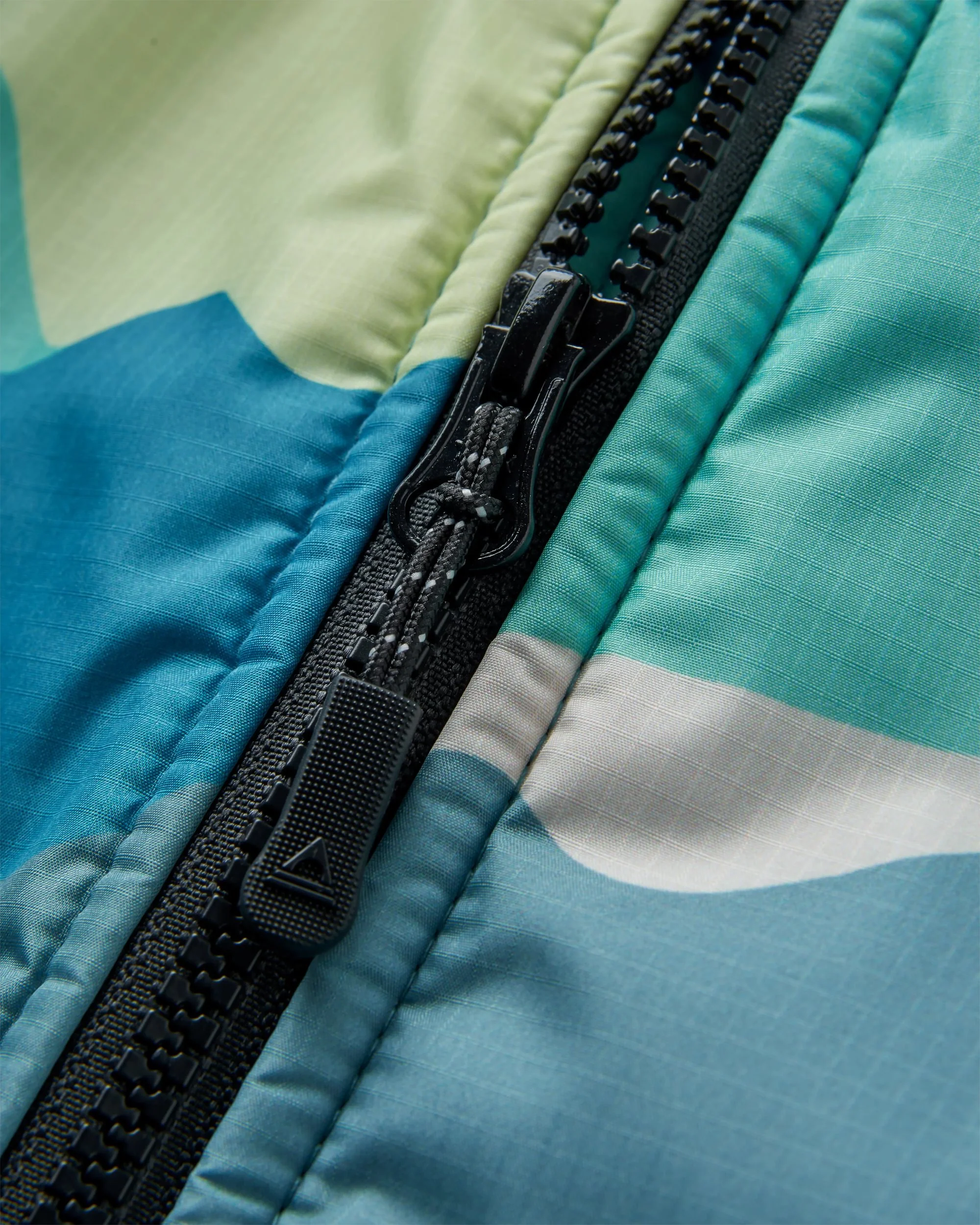 Waves Sherpa Lined Changing Robe - Vista Patchwork Aqua - Image 13