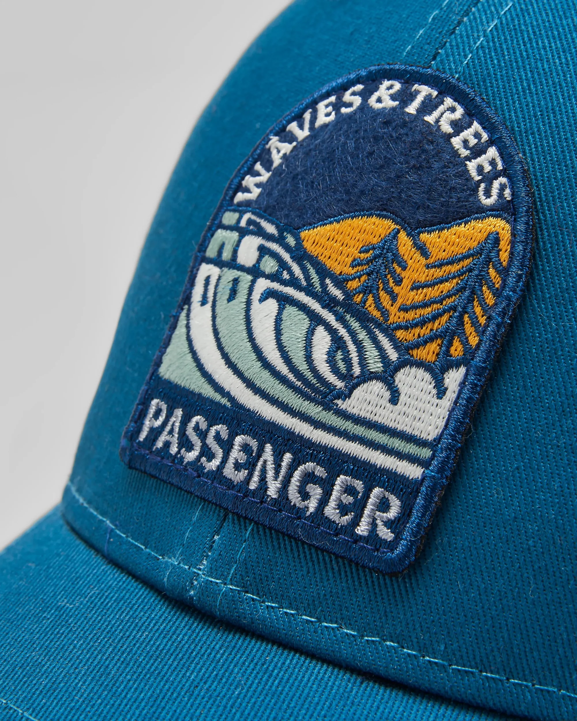 Waves & Trees Organic Cotton Trucker Cap - Tidal Blue - Image 6