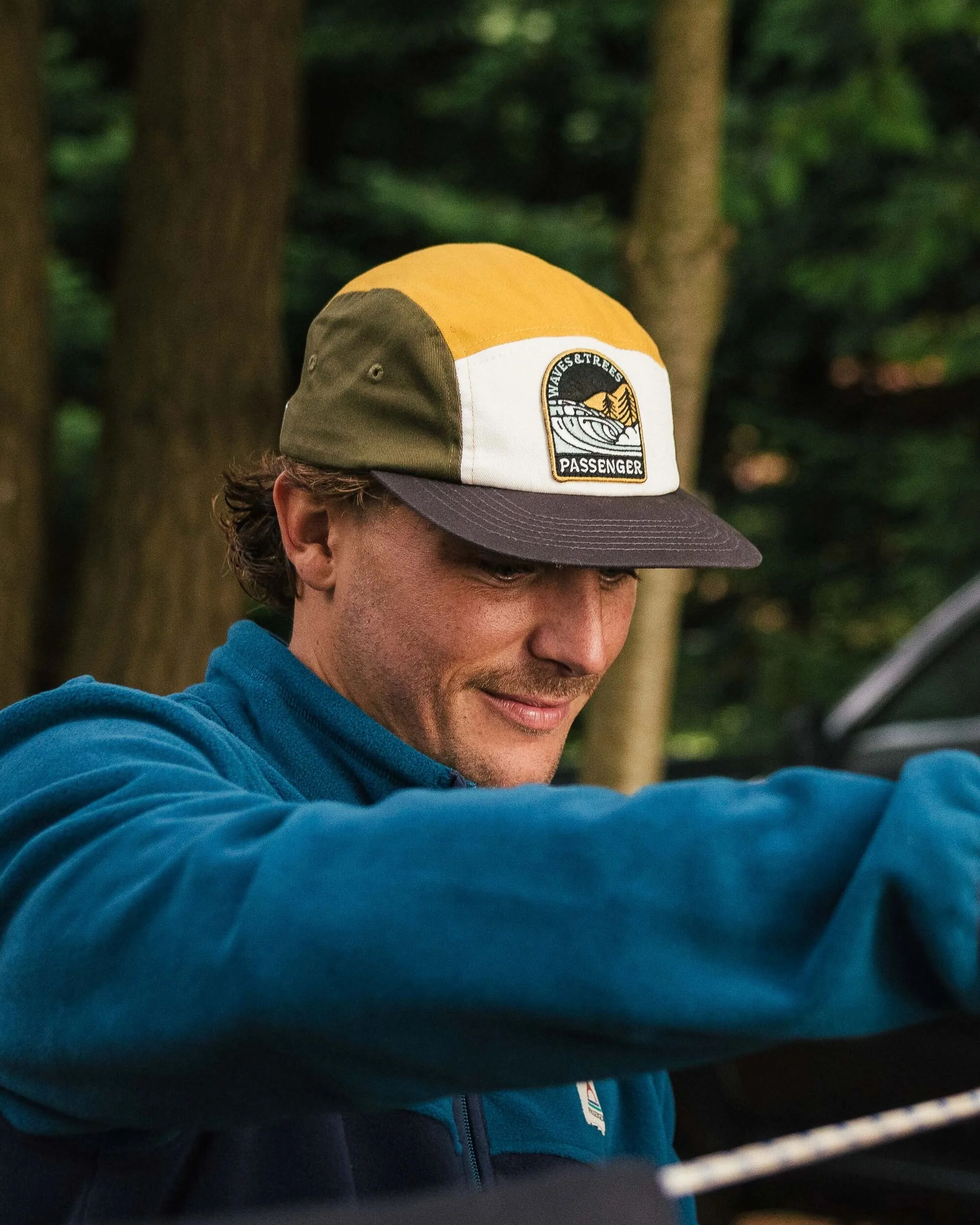 Waves & Trees 5 Panel Cap - Khaki - Image 3