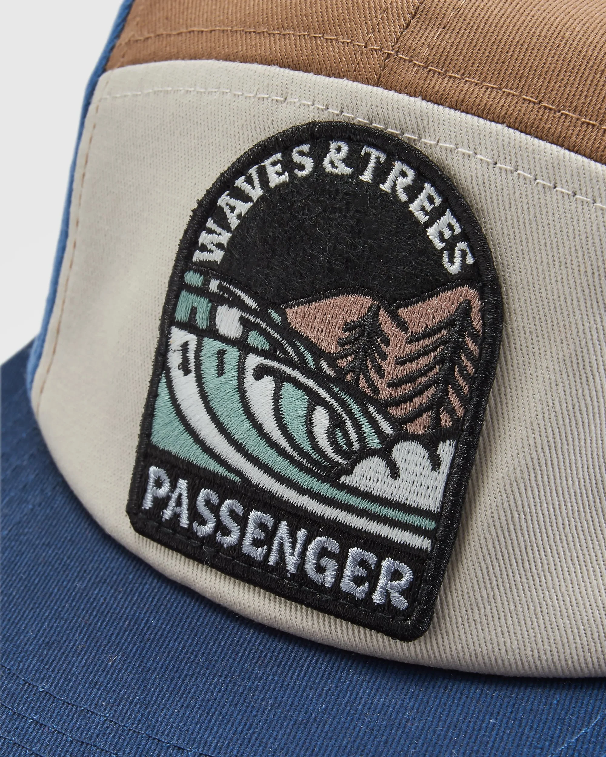 Waves & Trees 5 Panel Cap - Moonlight Blue - Image 4