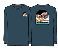 Waves & Trees LS T-Shirt - Tidal Blue - Image 9