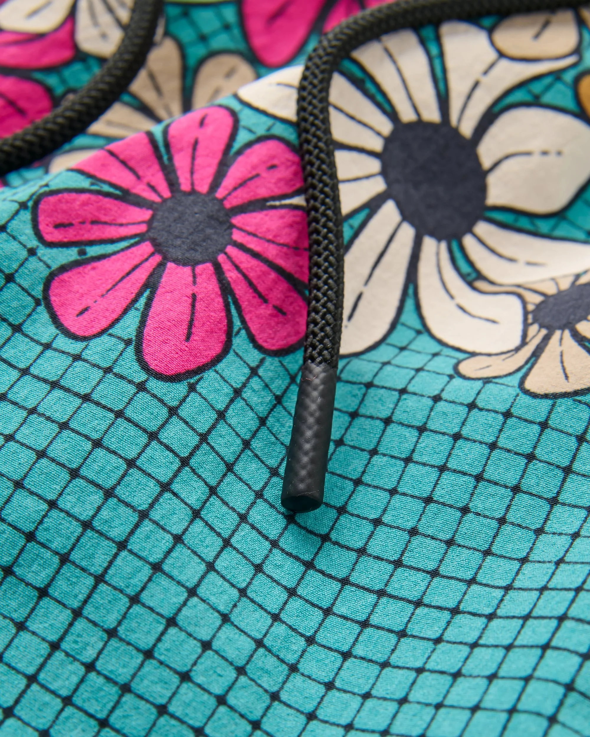 Way Out Netplus® All Purpose Short - Floral Grid Ocean Teal - Image 5
