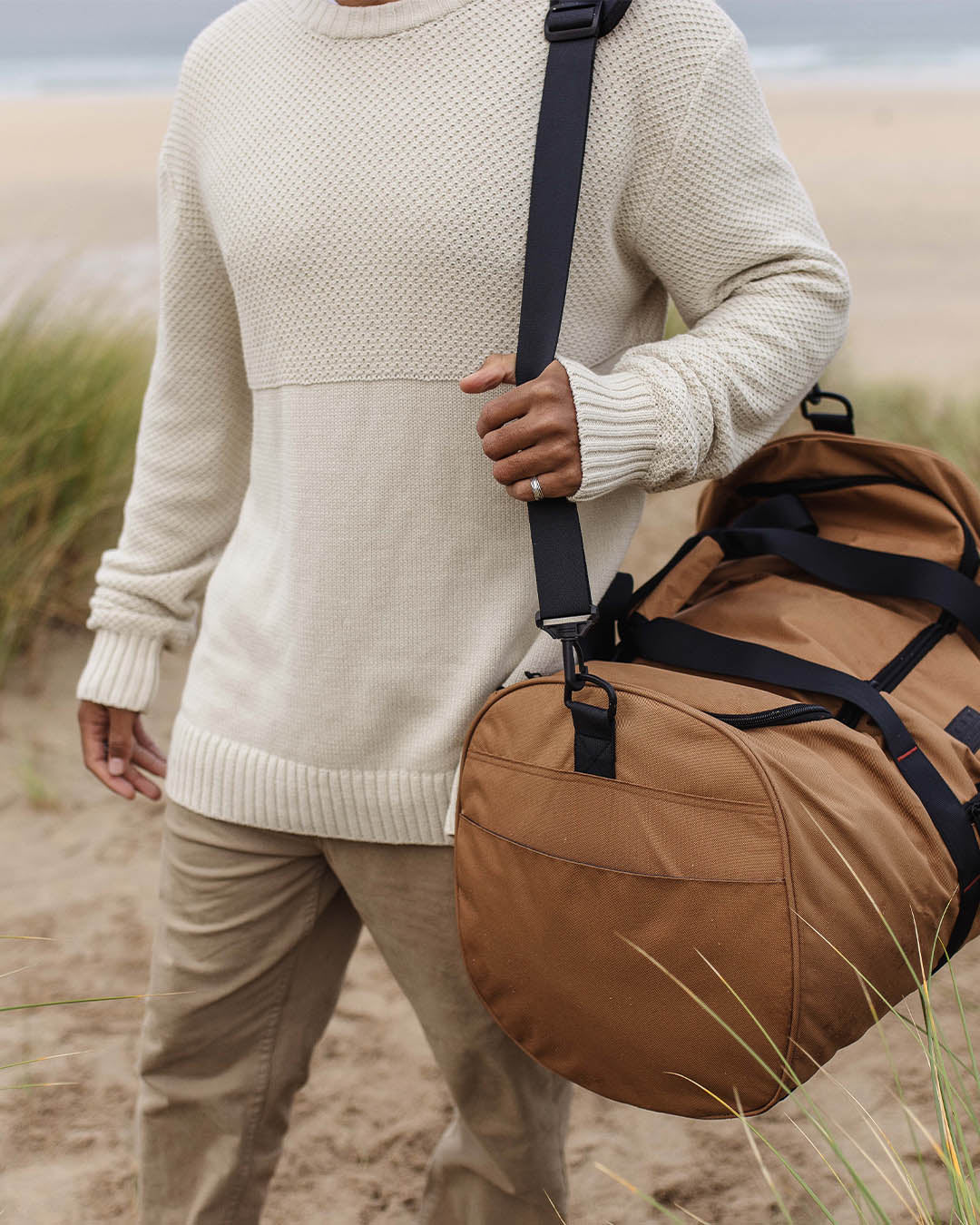 Weekender 58L Polyester Duffle Bag - Golden Brown - Image 7