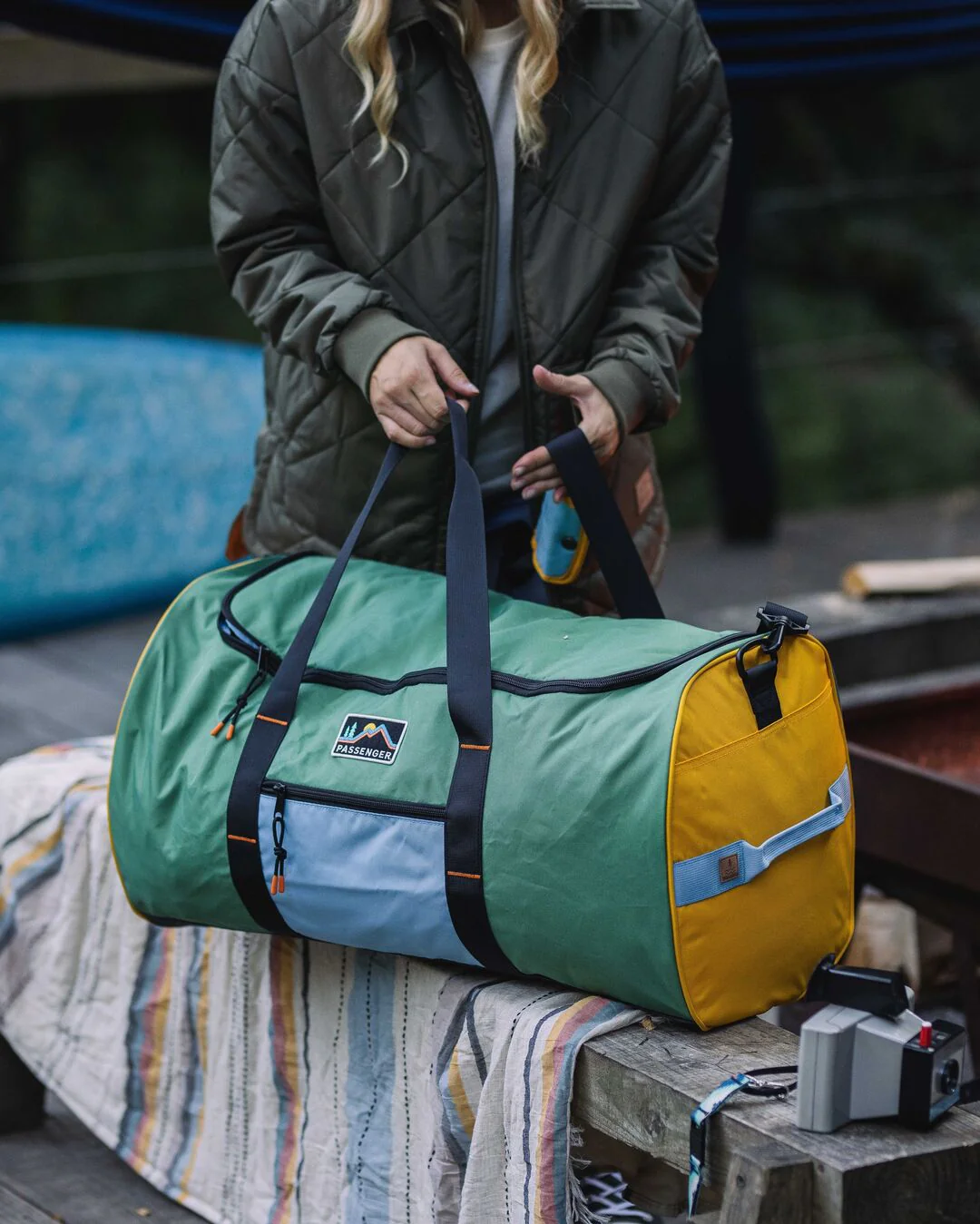 Weekender 58L Polyester Duffle Bag - Laurel Green - Image 6
