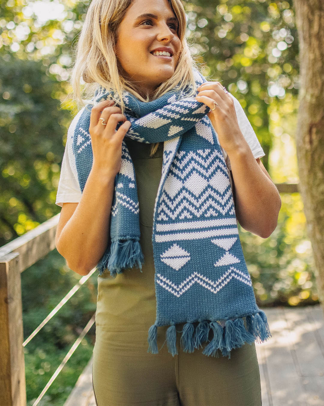 West Coast Acrylic Scarf - Blue Steel - Image 4
