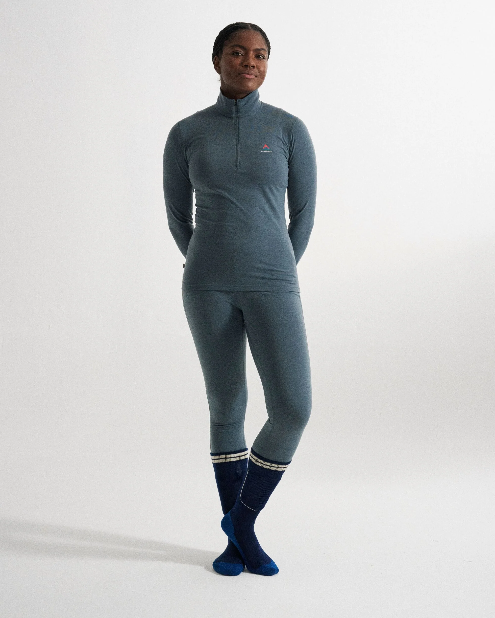 Women's Merino Blend Base Layer Bottom - Storm Grey - Image 4