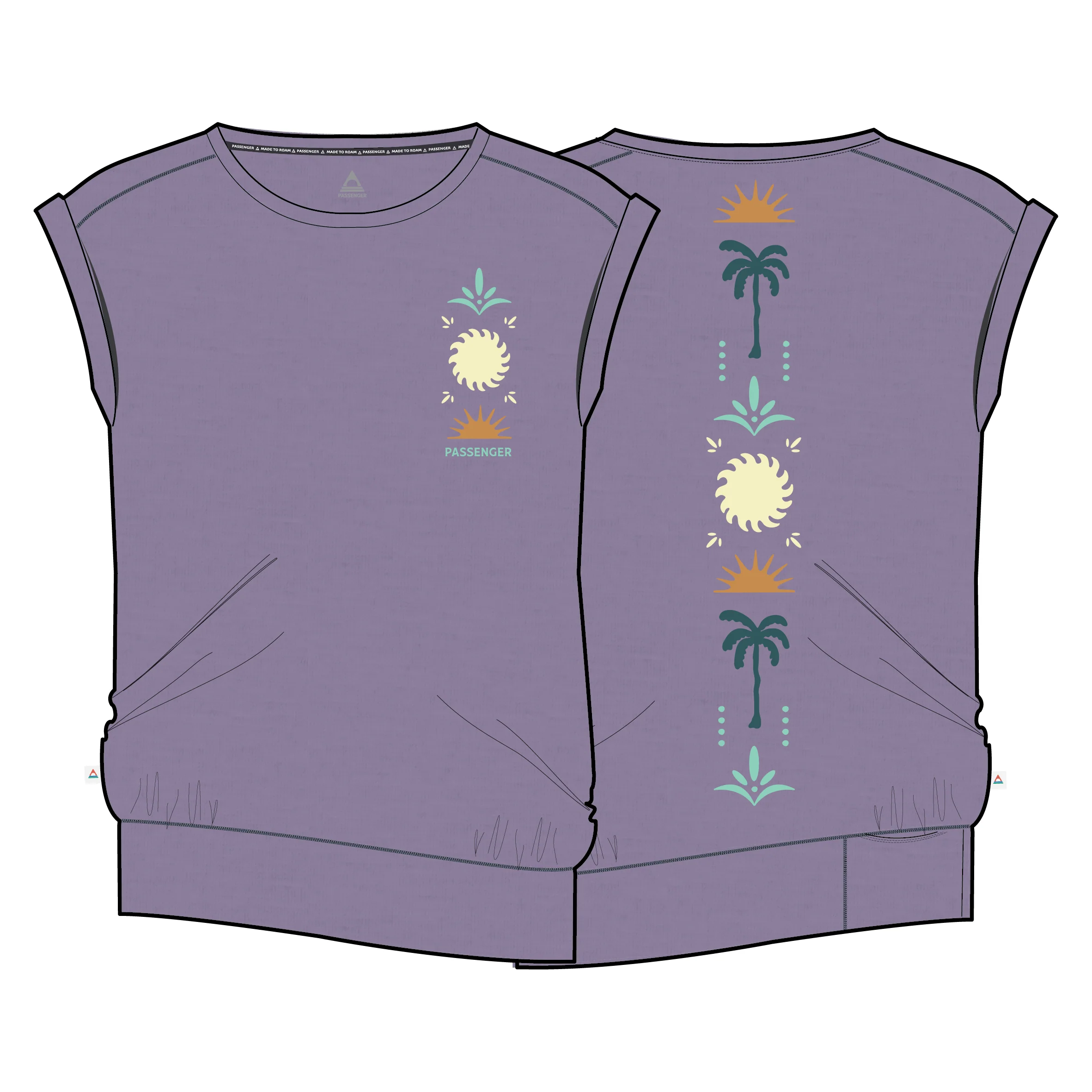 Women's Solscape Active T-Shirt - Purple Haze Marl - Image 7