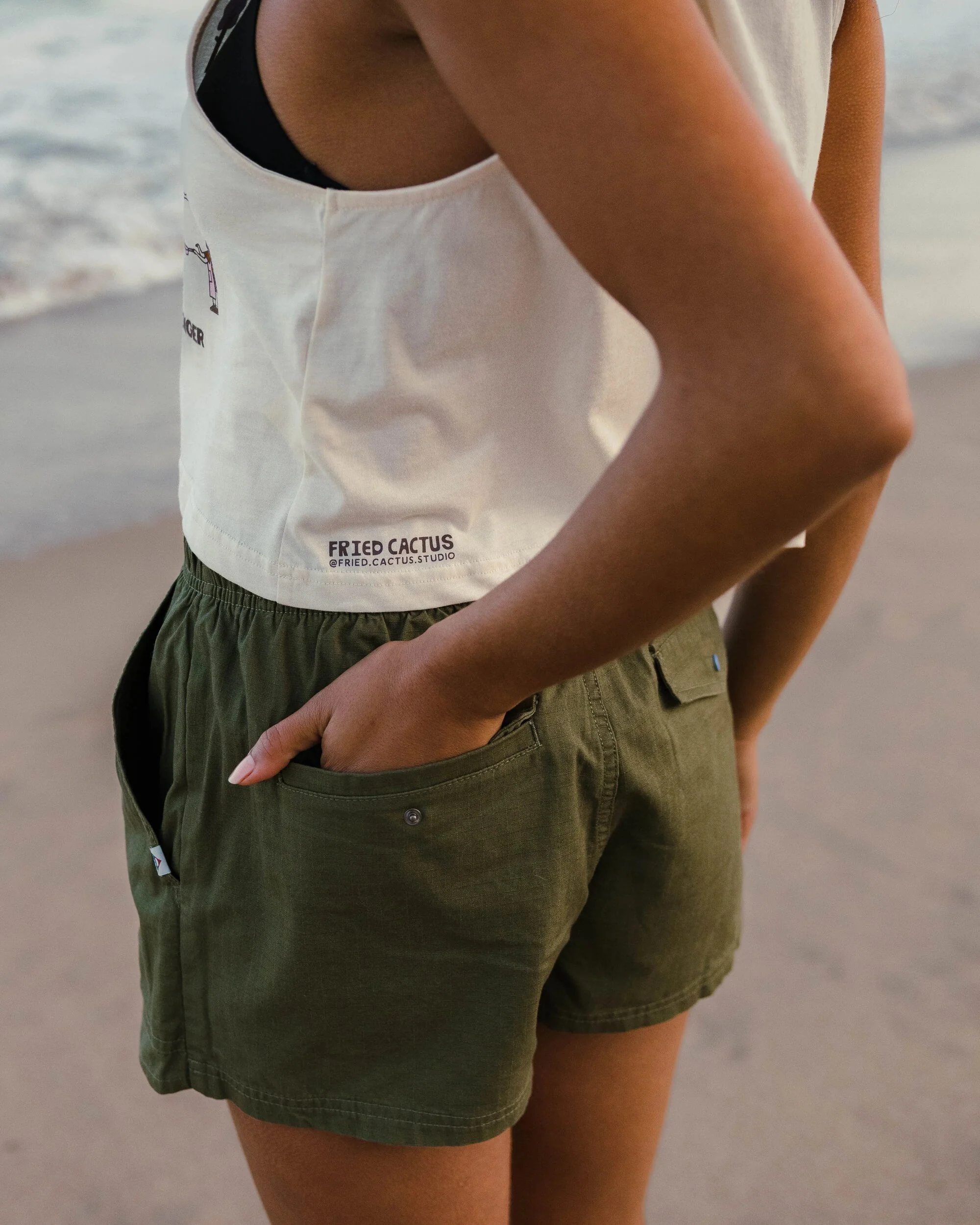 Wonderland Organic Cotton Skort - Khaki - Image 7
