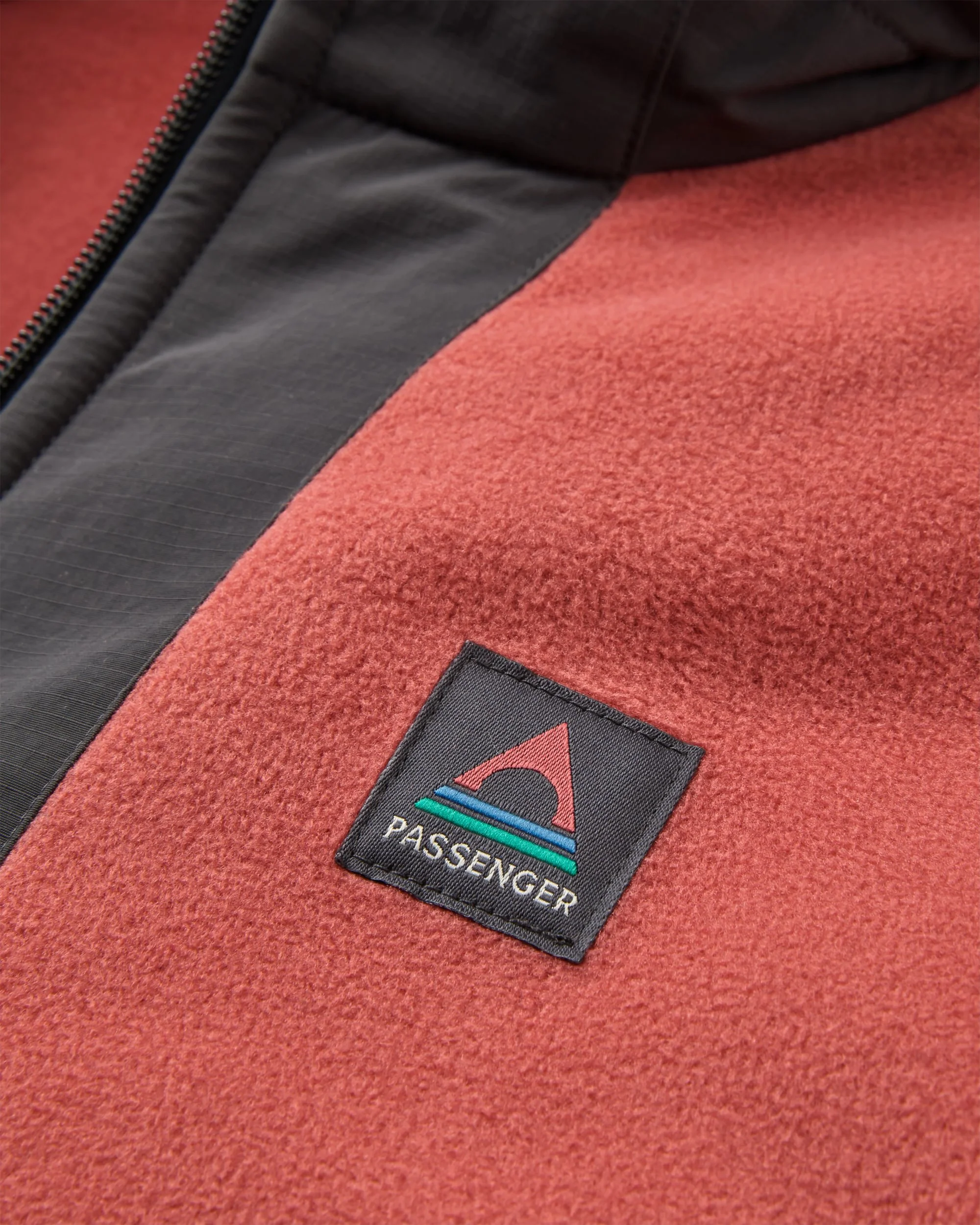 Woodland Hooded Polartec® Fleece - Redwood/Charcoal - Image 2