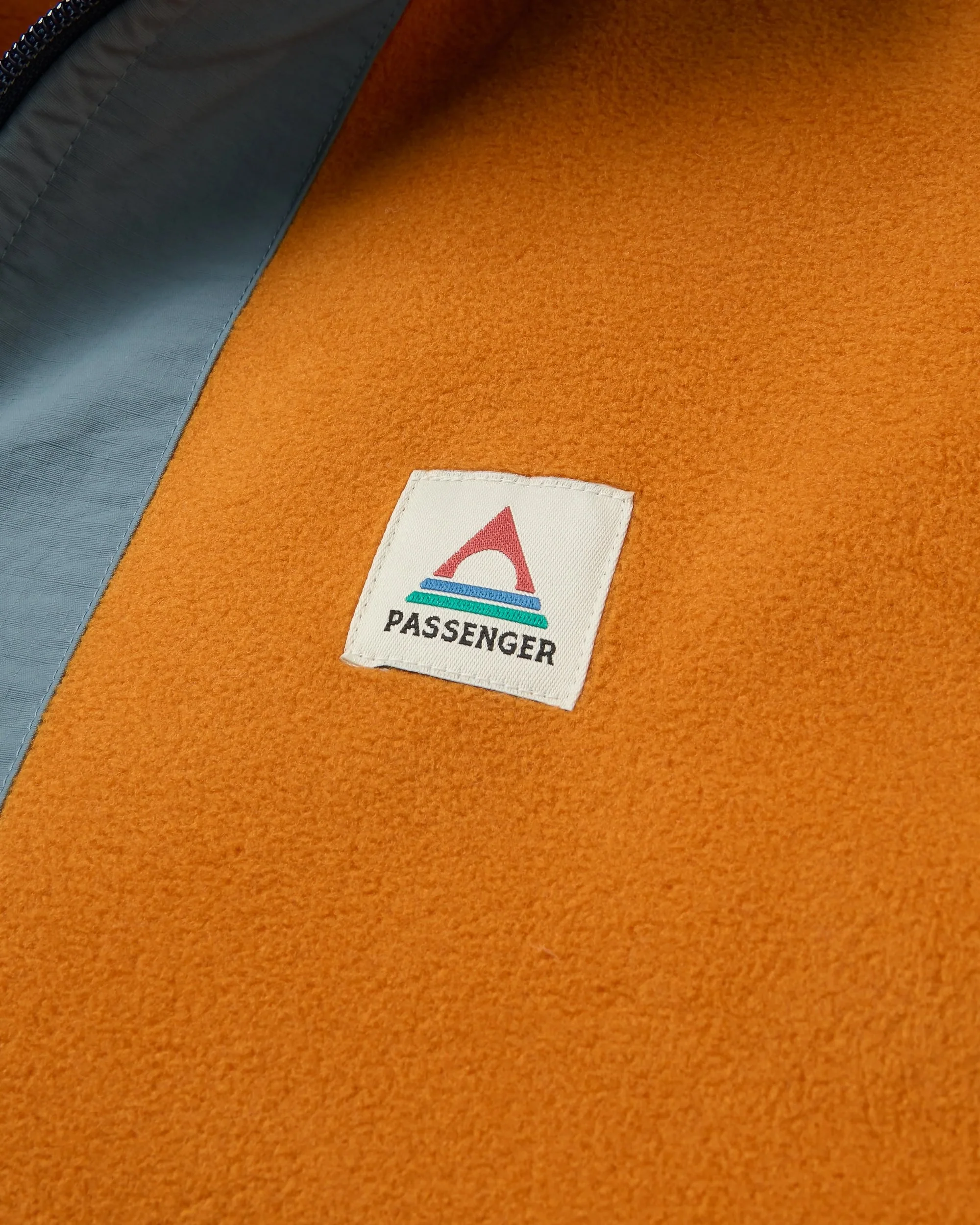 Woodland Hooded Polartec® Fleece - Retro Orange/Tidal Blue - Image 2